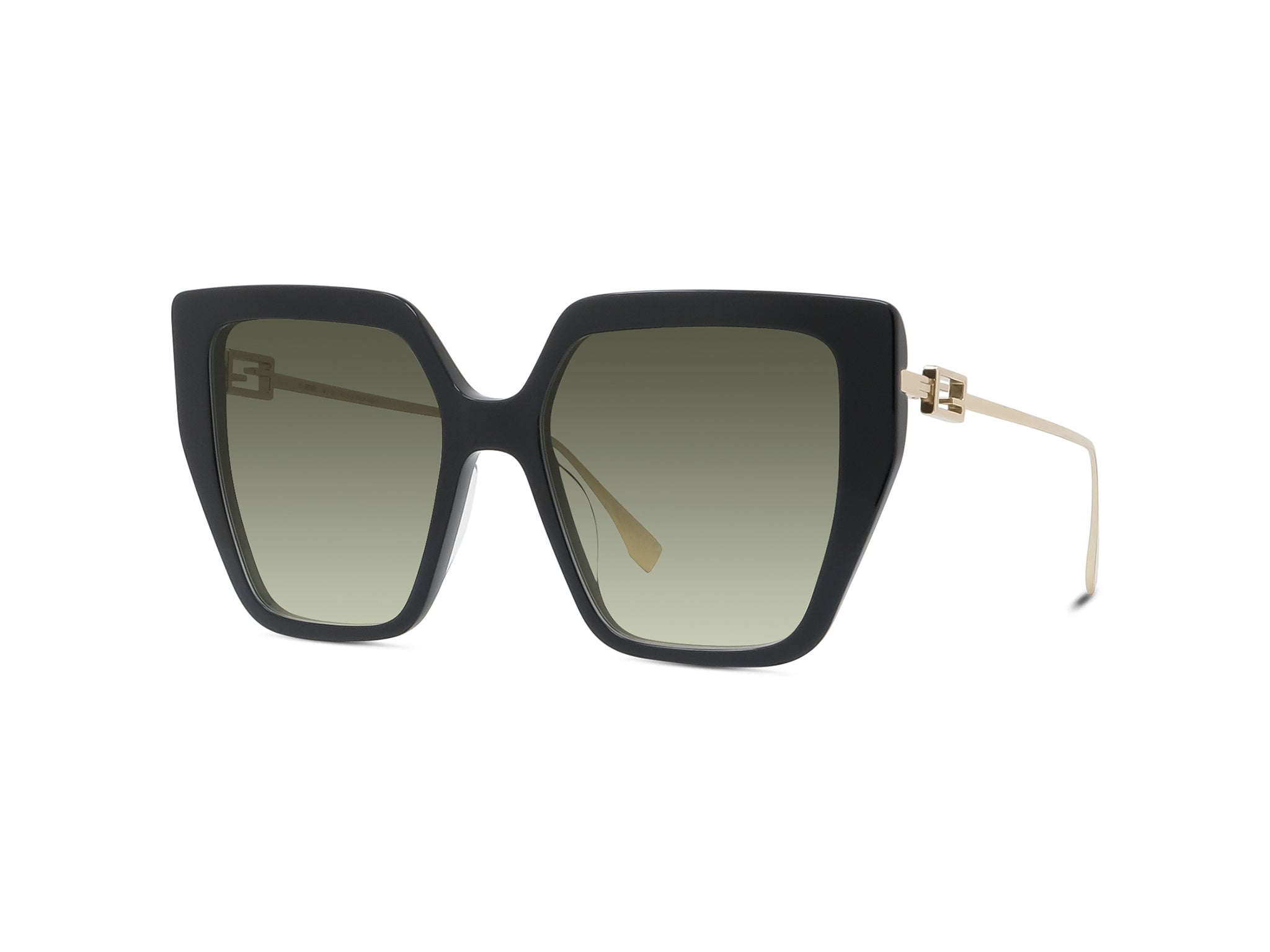 Baguette Black Geometric Sunglasses