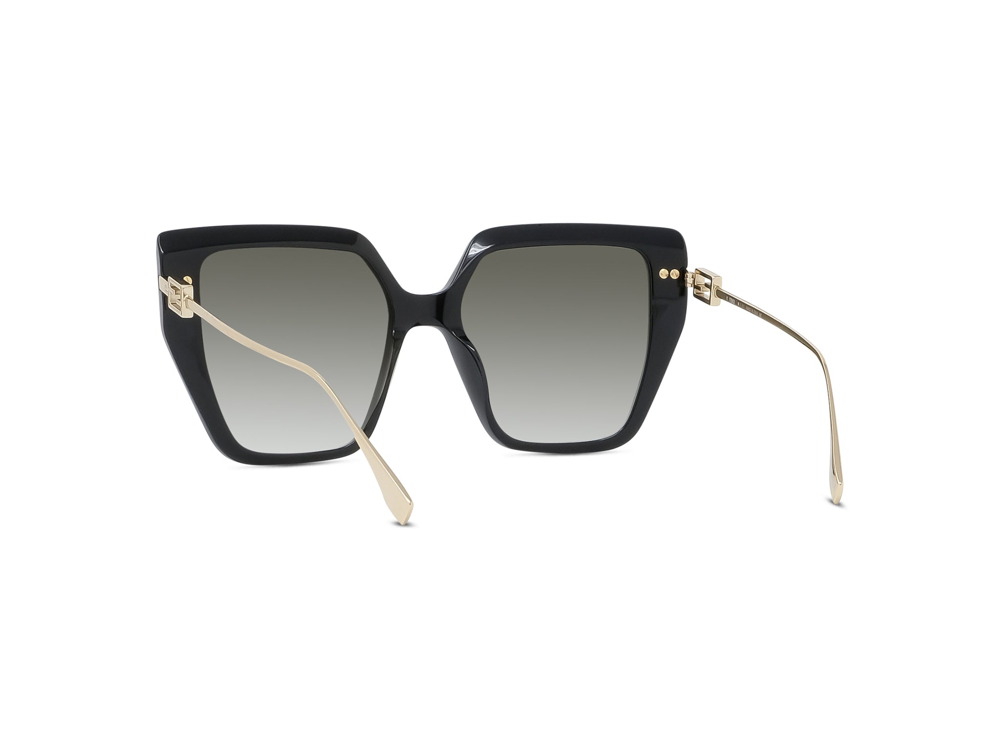 Baguette Black Geometric Sunglasses