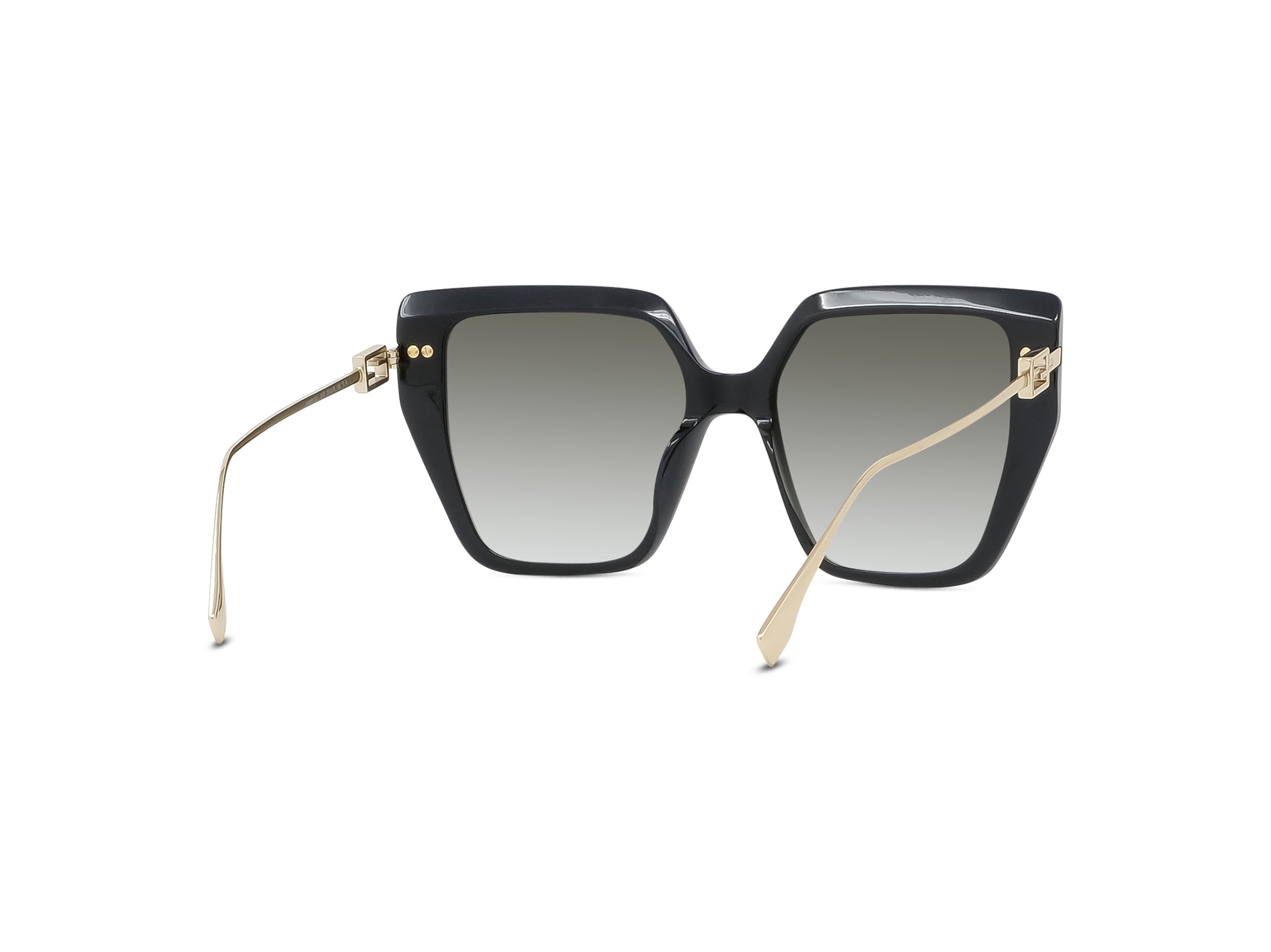 Baguette Black Geometric Sunglasses