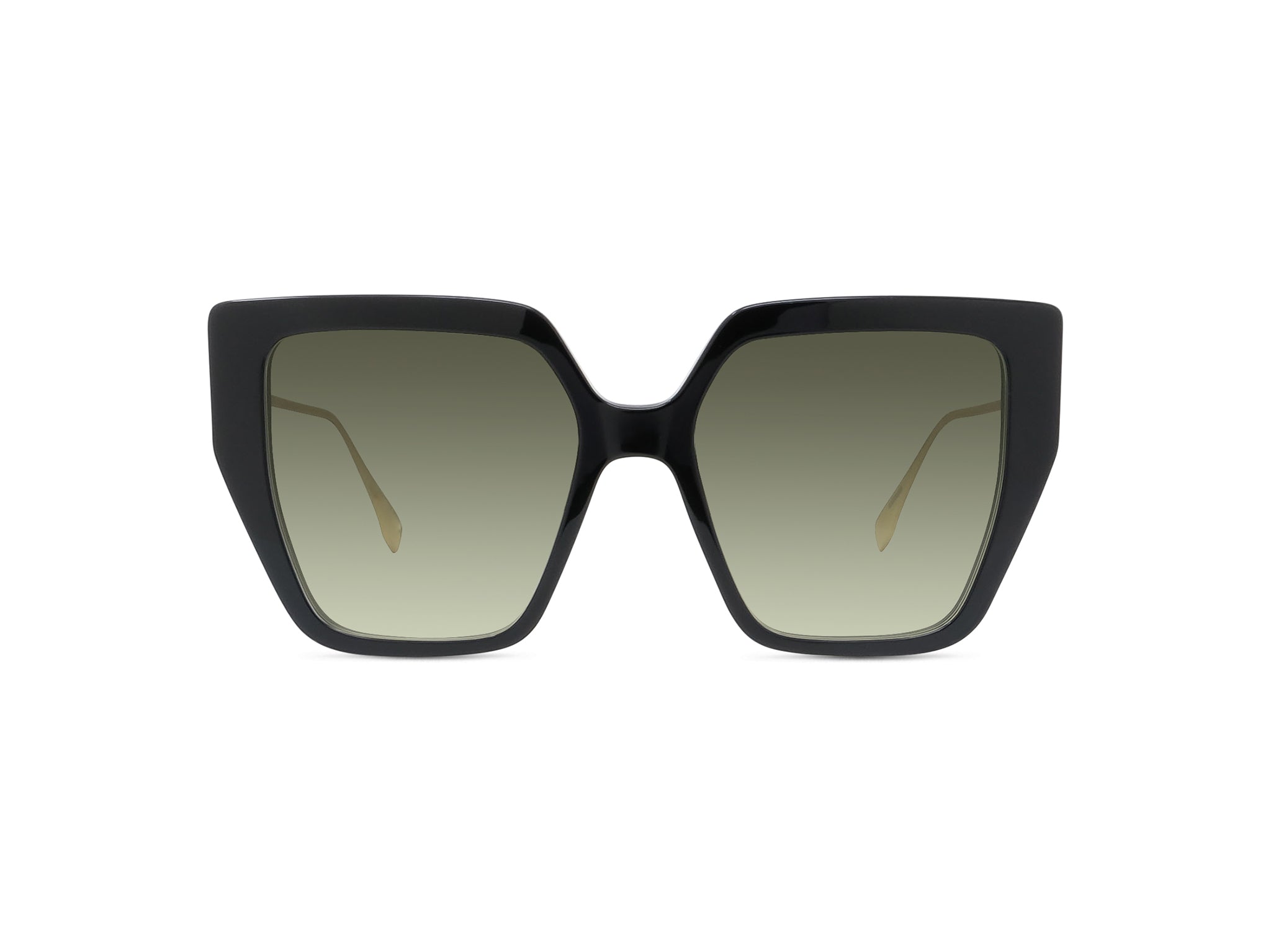 Baguette Black Geometric Sunglasses