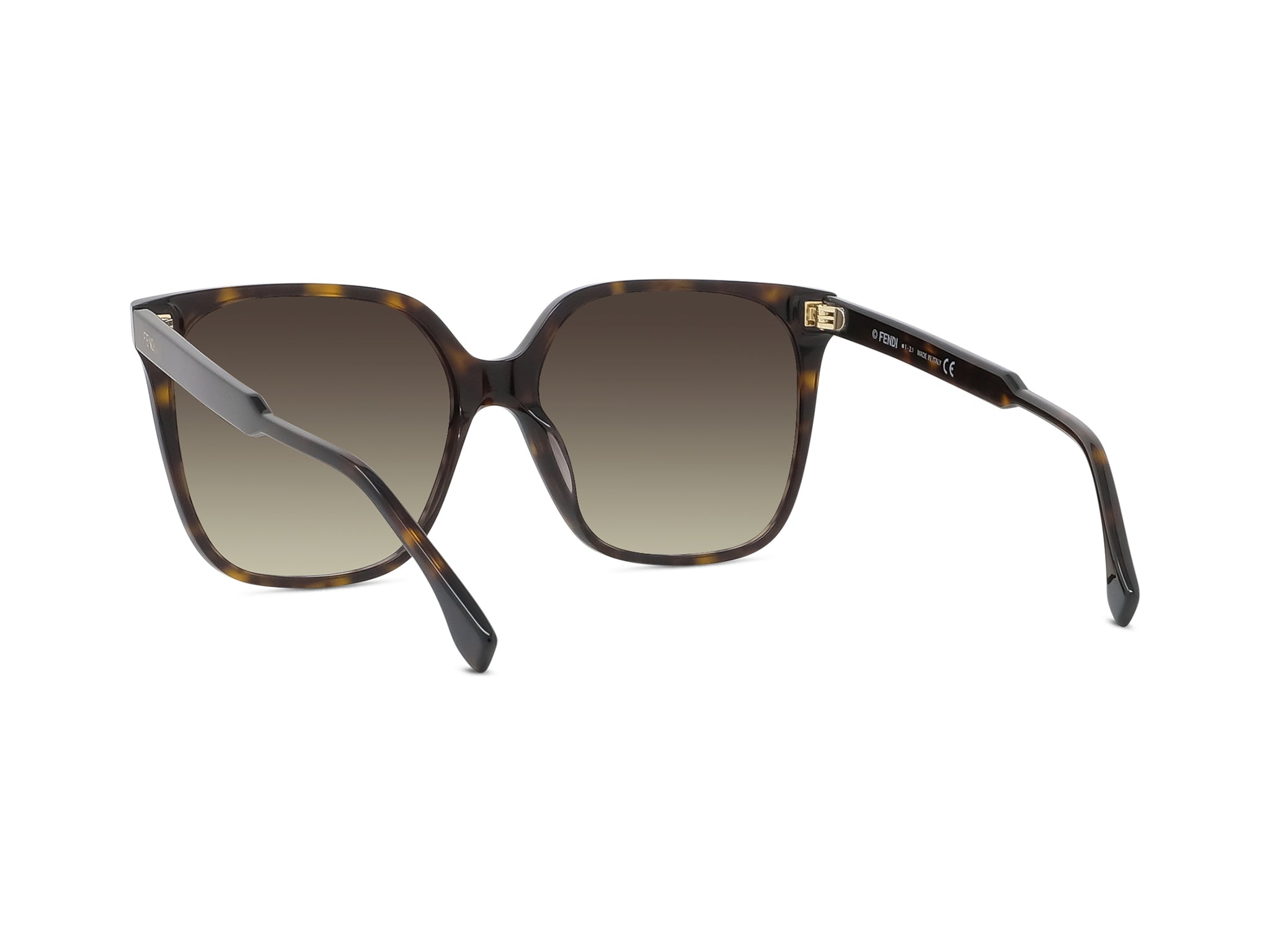Fendi Fine Havana Geometric Sunglasses