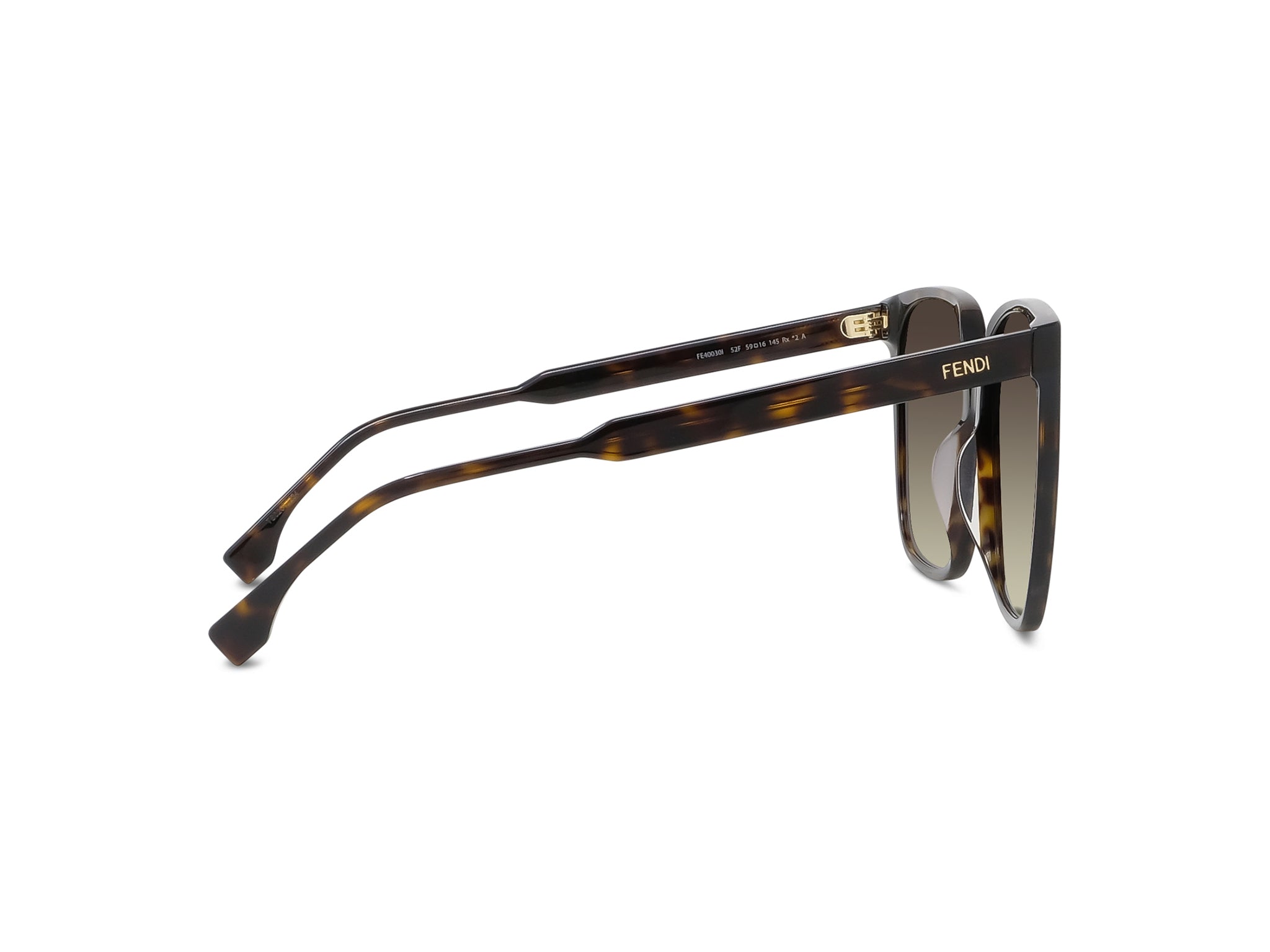 Fendi Fine Havana Geometric Sunglasses