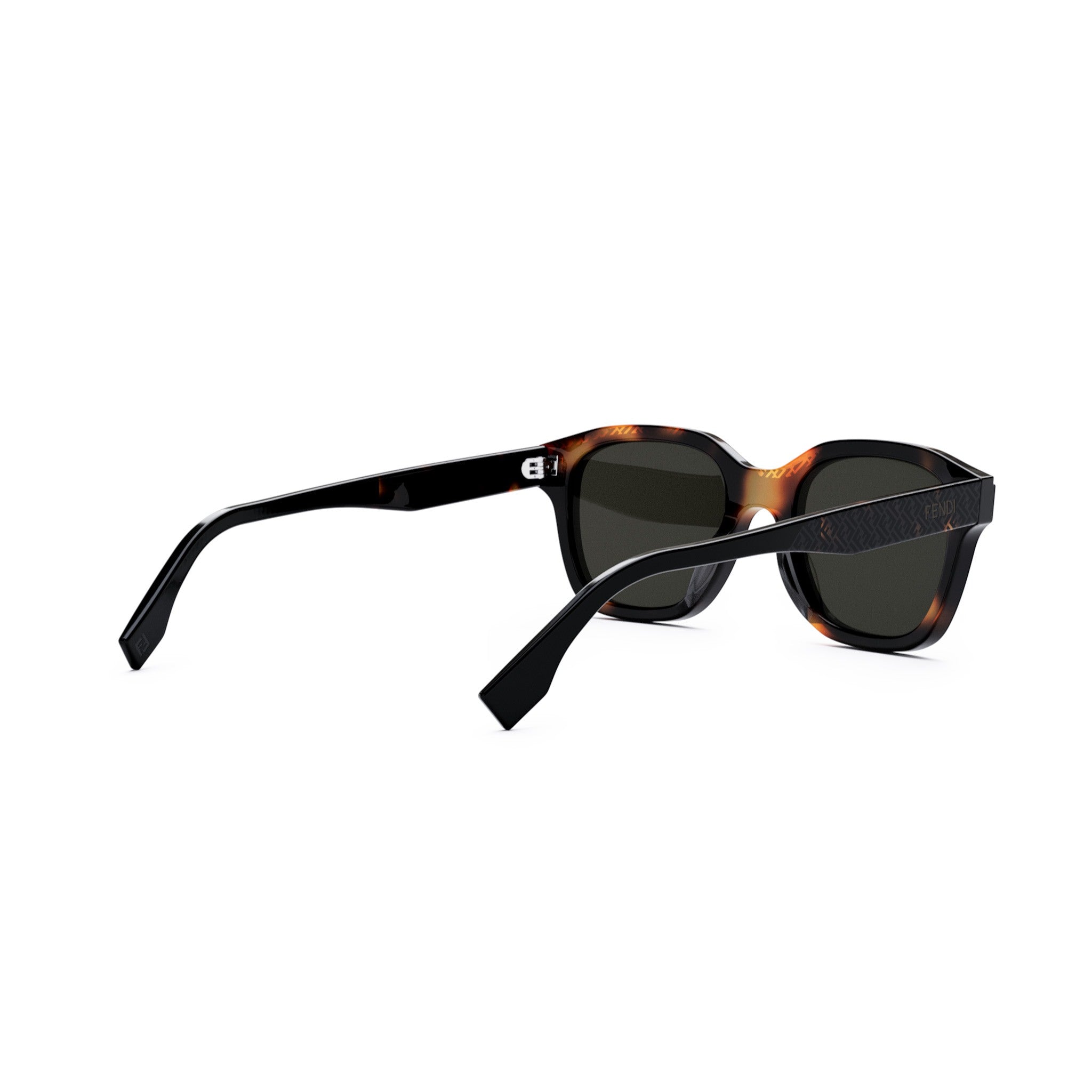 Fendi Bilayer Black Geometric Sunglasses