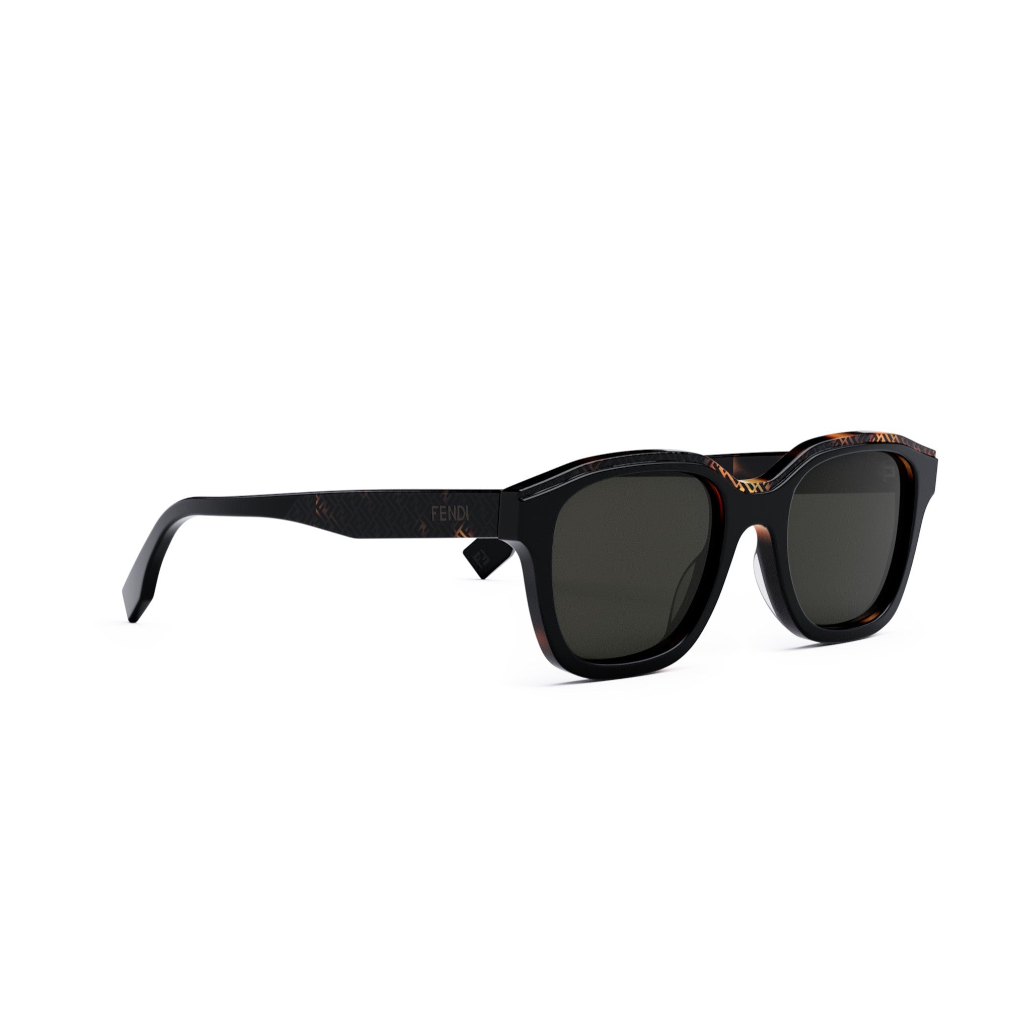 Fendi Bilayer Black Geometric Sunglasses