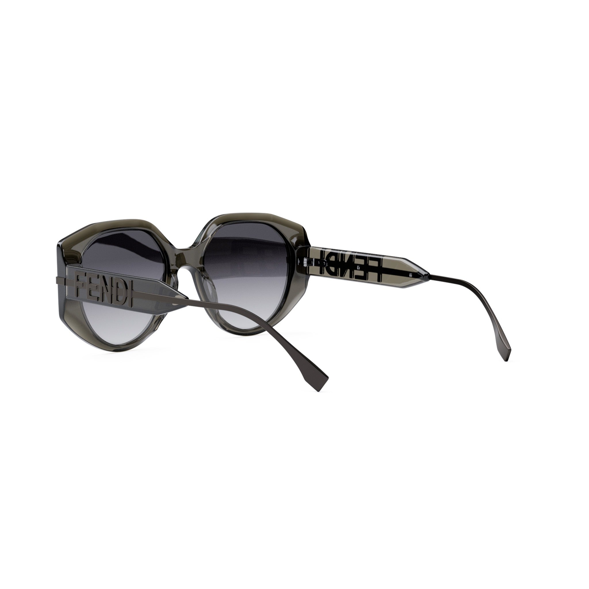 Fendigraphy Grey Oval Sunglasses