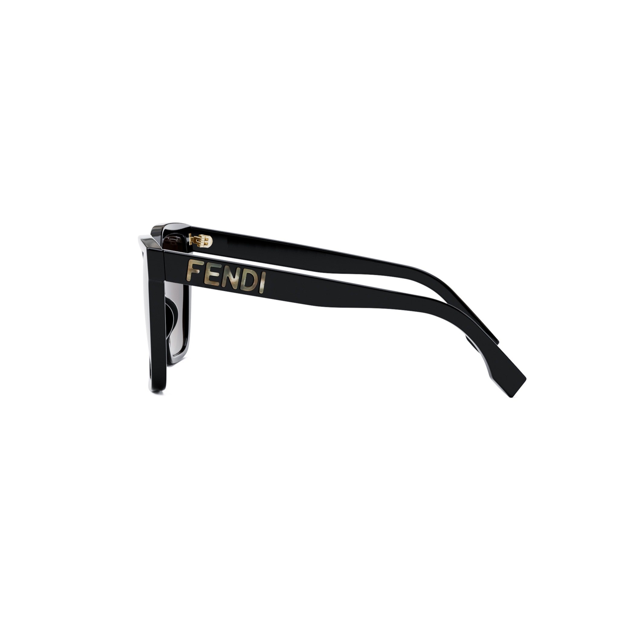 Lettering Black Geometric Sunglasses