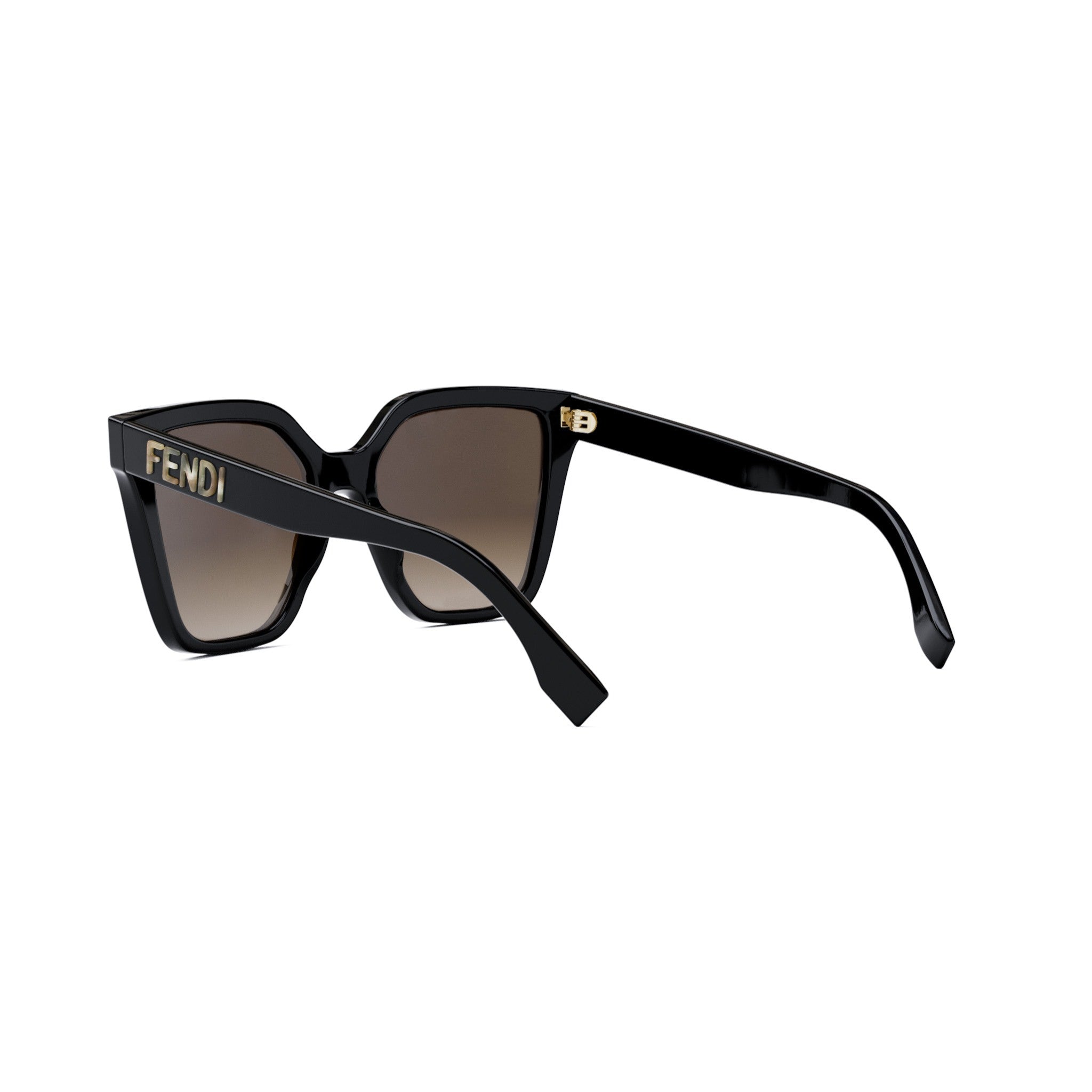 Lettering Black Geometric Sunglasses