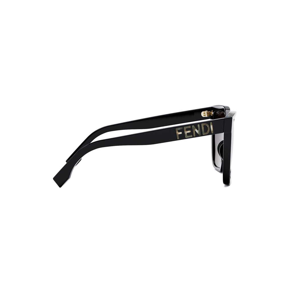 NEW!!! Fendi women oversized sunglasses FE40086I 01F Authentic Fendi FE40086I 01F Sunglasses Black Square Frame, Brown Lenses main image 3