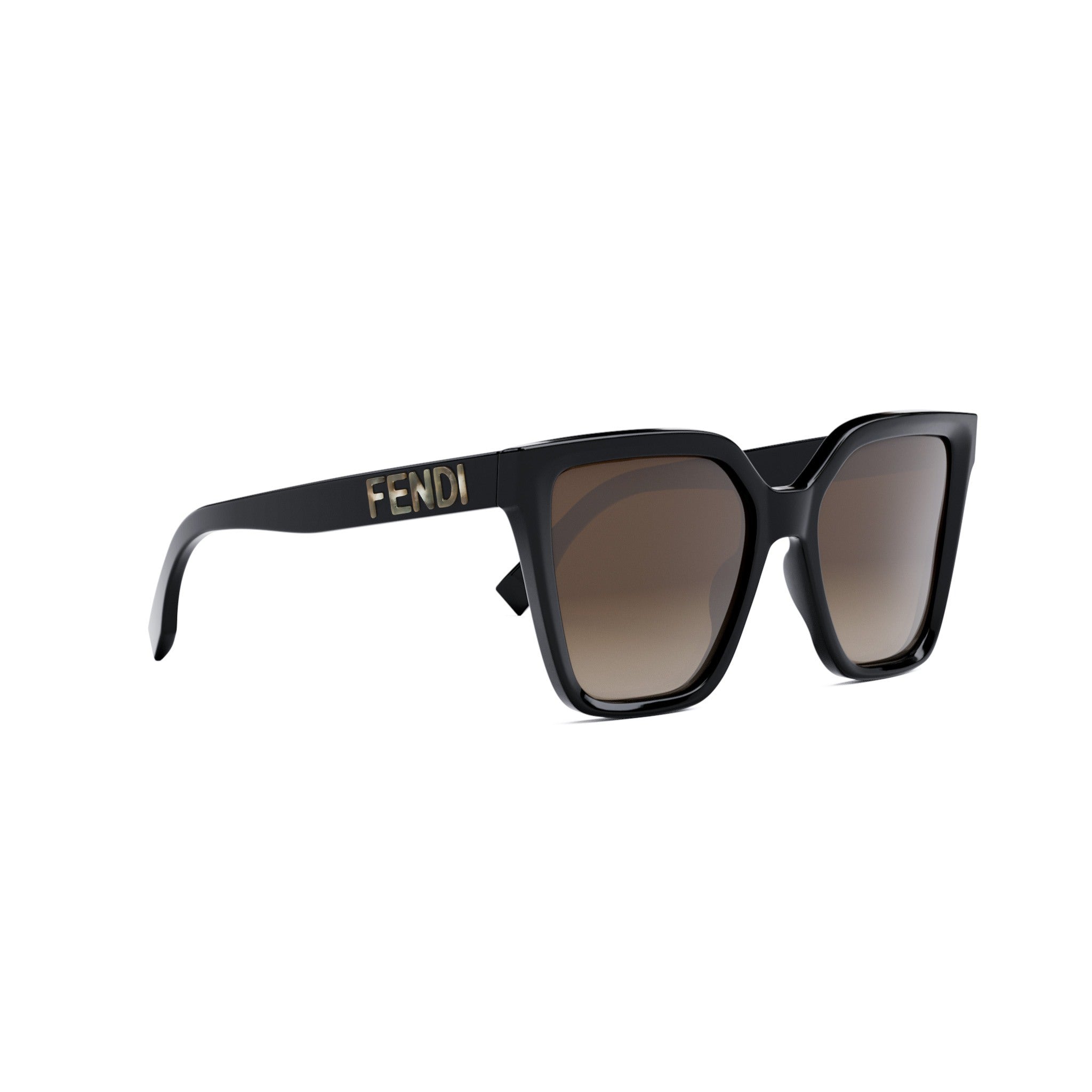 Lettering Black Geometric Sunglasses