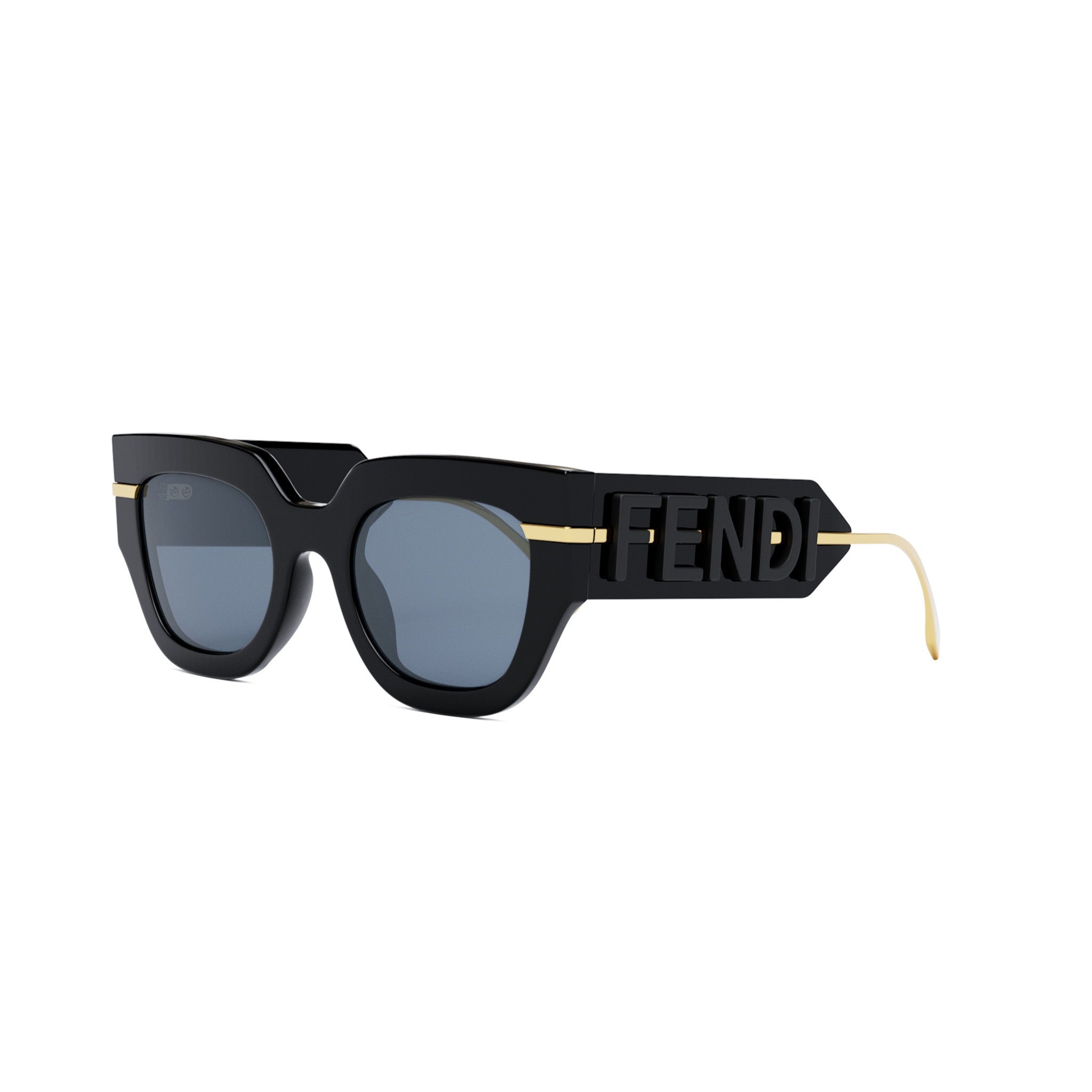 Fendigraphy Black Geometric Sunglasses