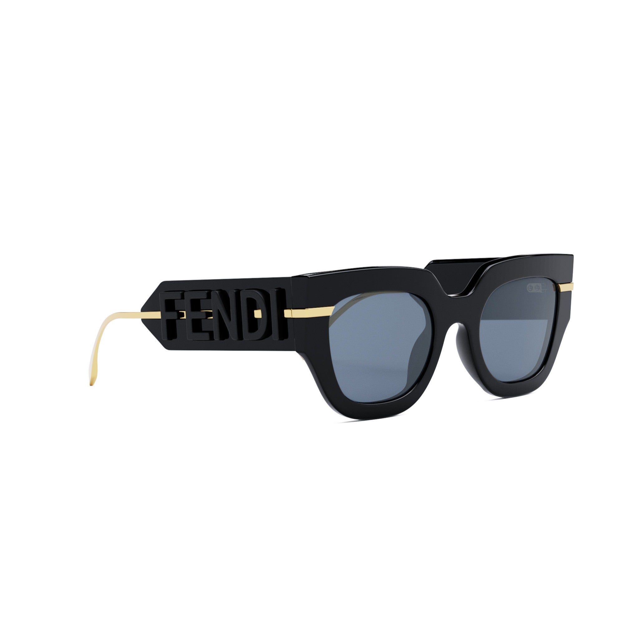 Fendigraphy Black Geometric Sunglasses
