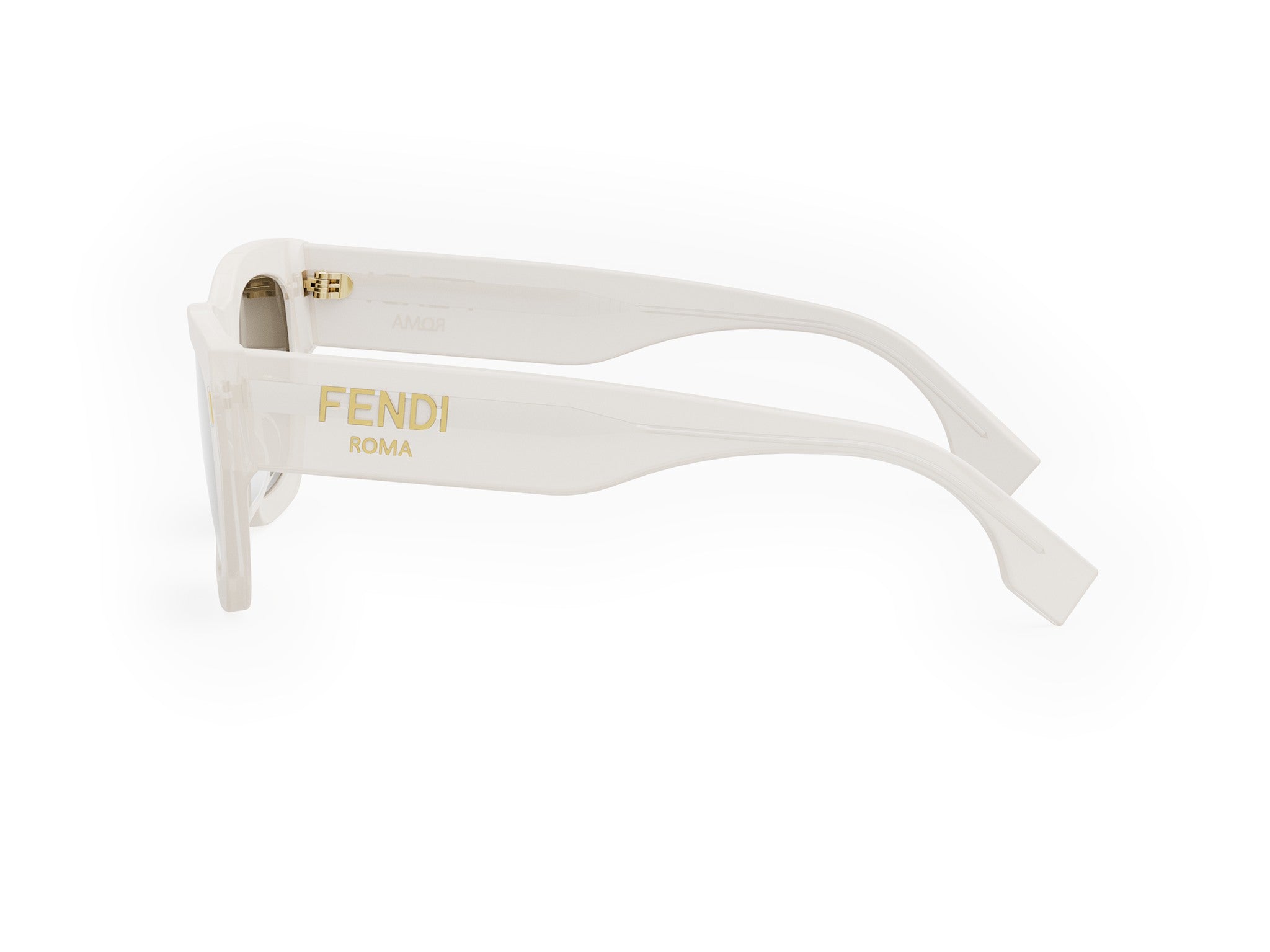 Fendi Roma White Rectangular Sunglasses