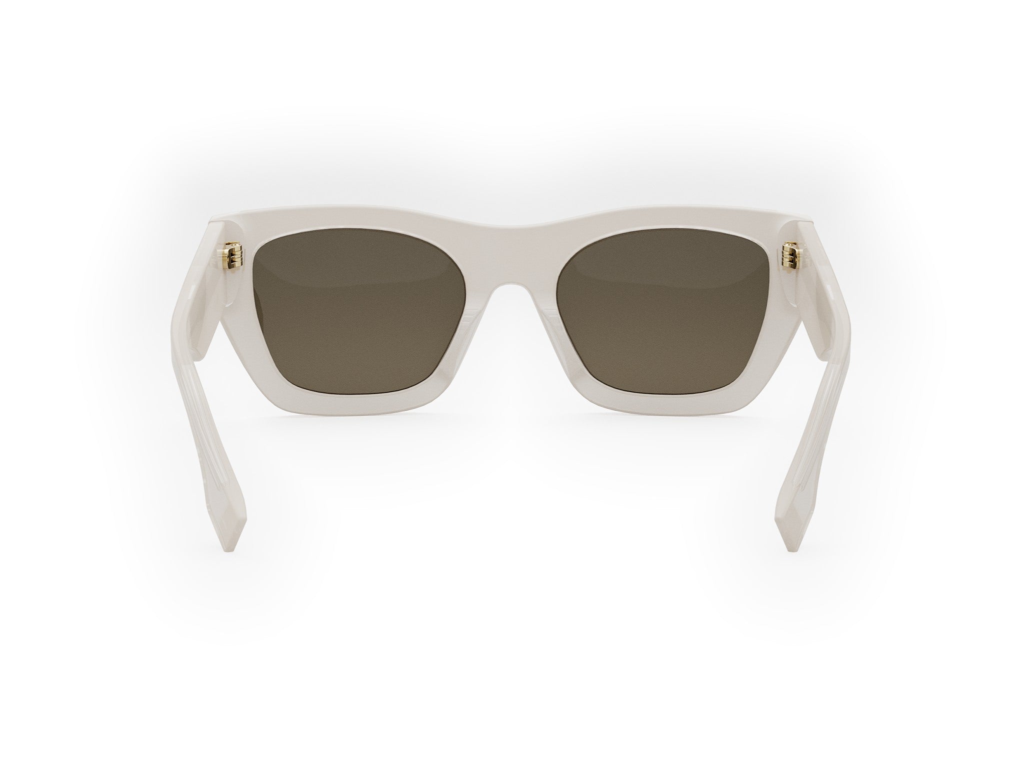Fendi Roma White Rectangular Sunglasses