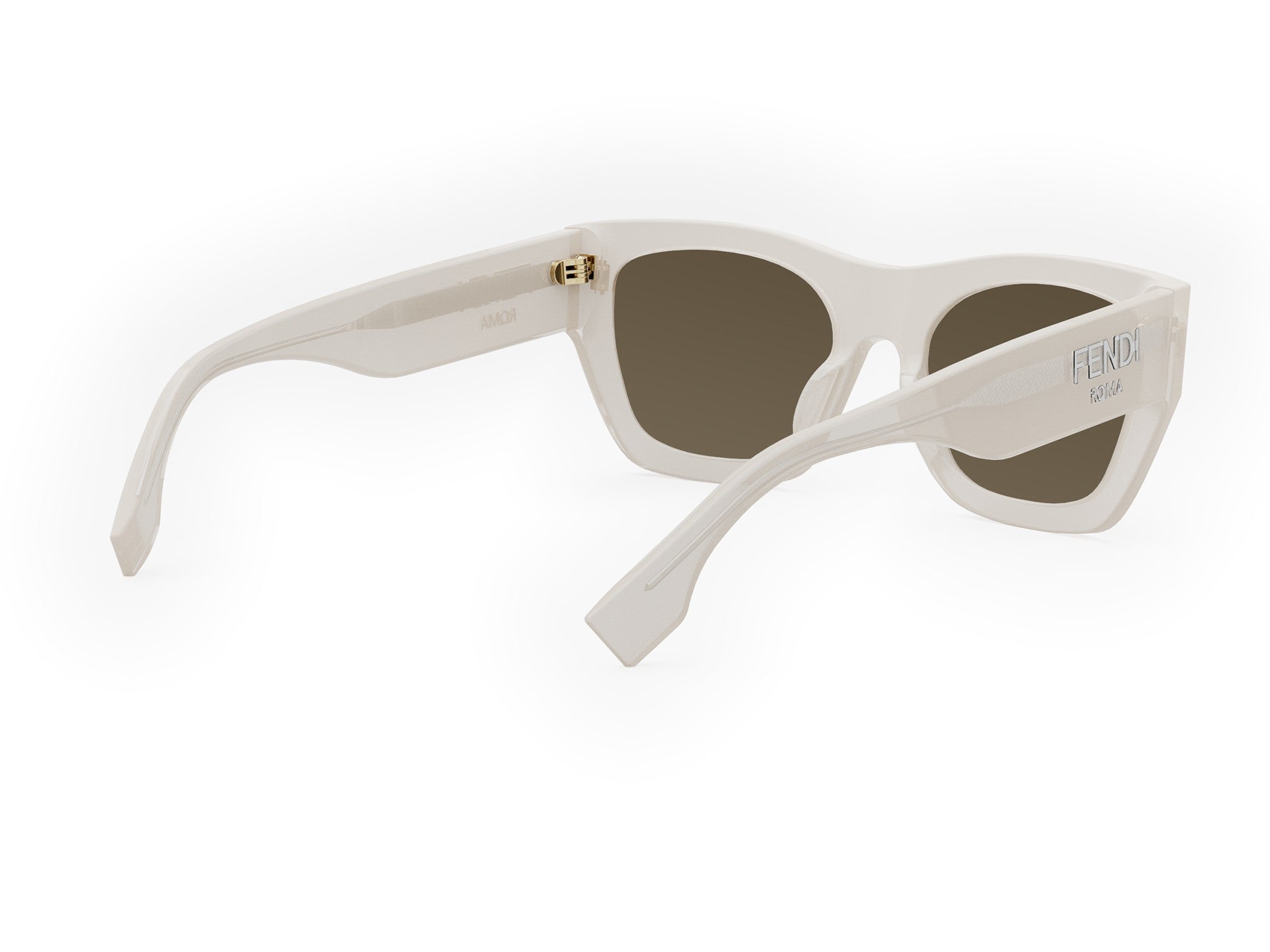 Fendi Roma White Rectangular Sunglasses