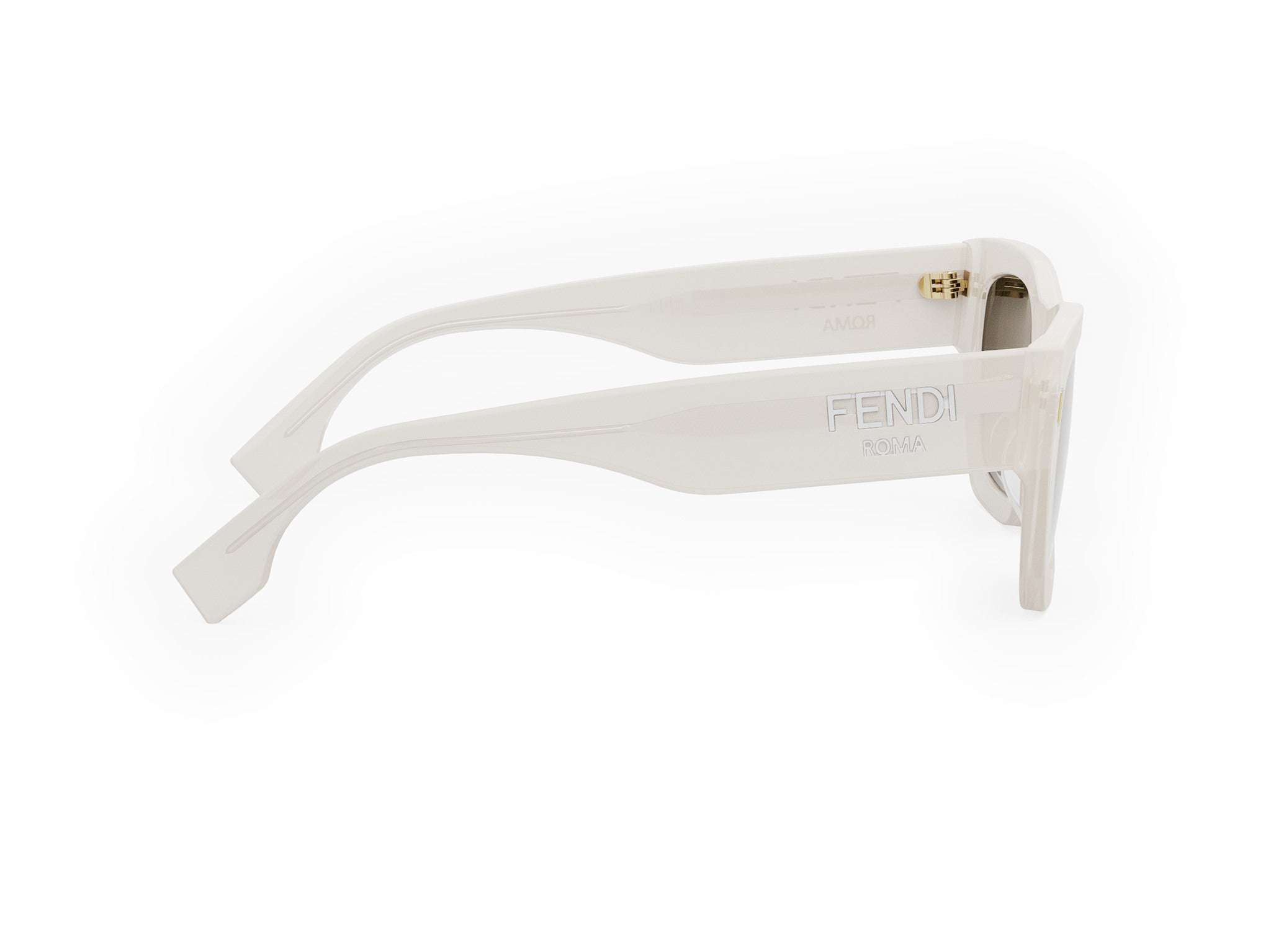 Fendi Roma White Rectangular Sunglasses