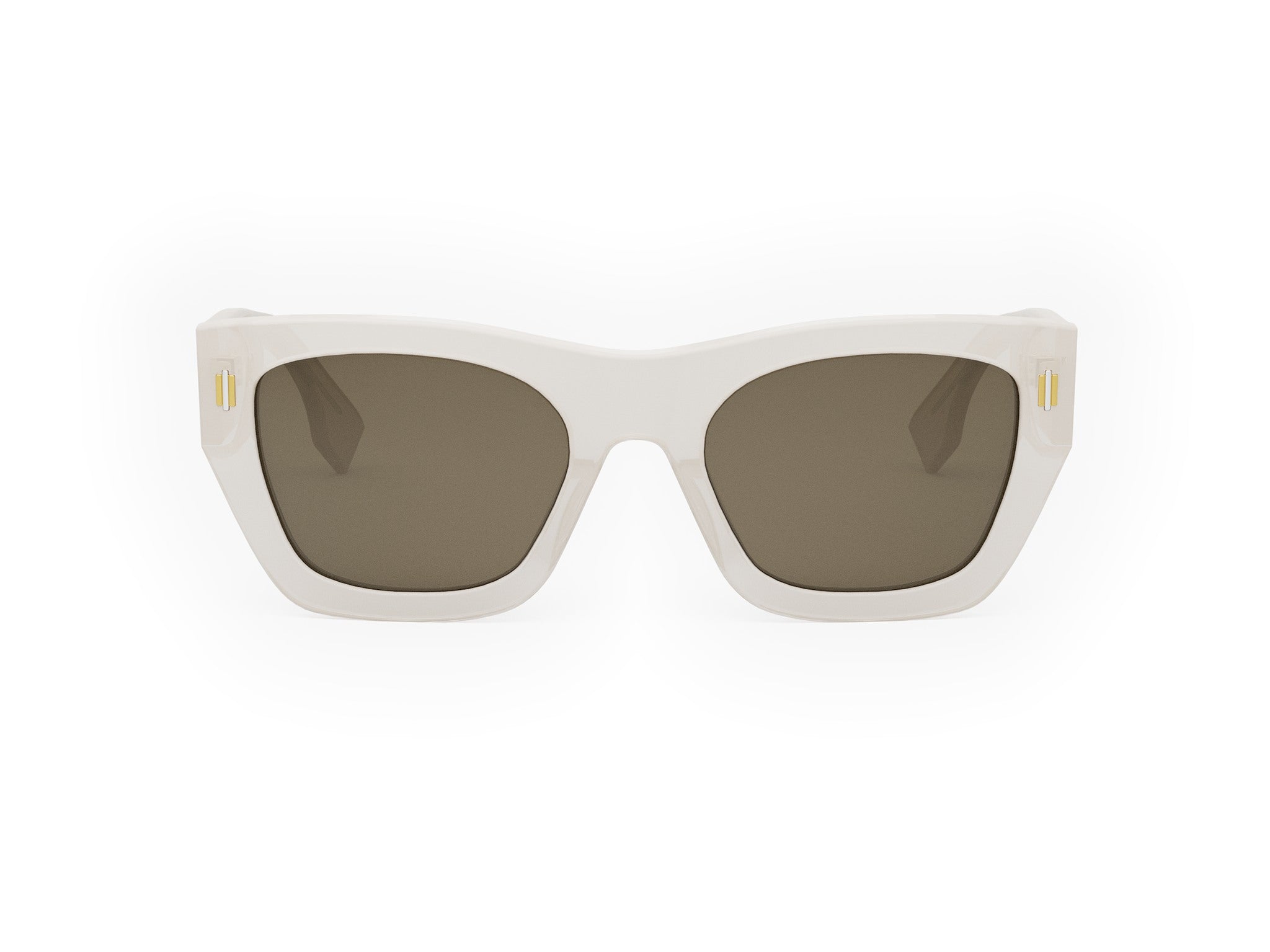Fendi Roma White Rectangular Sunglasses