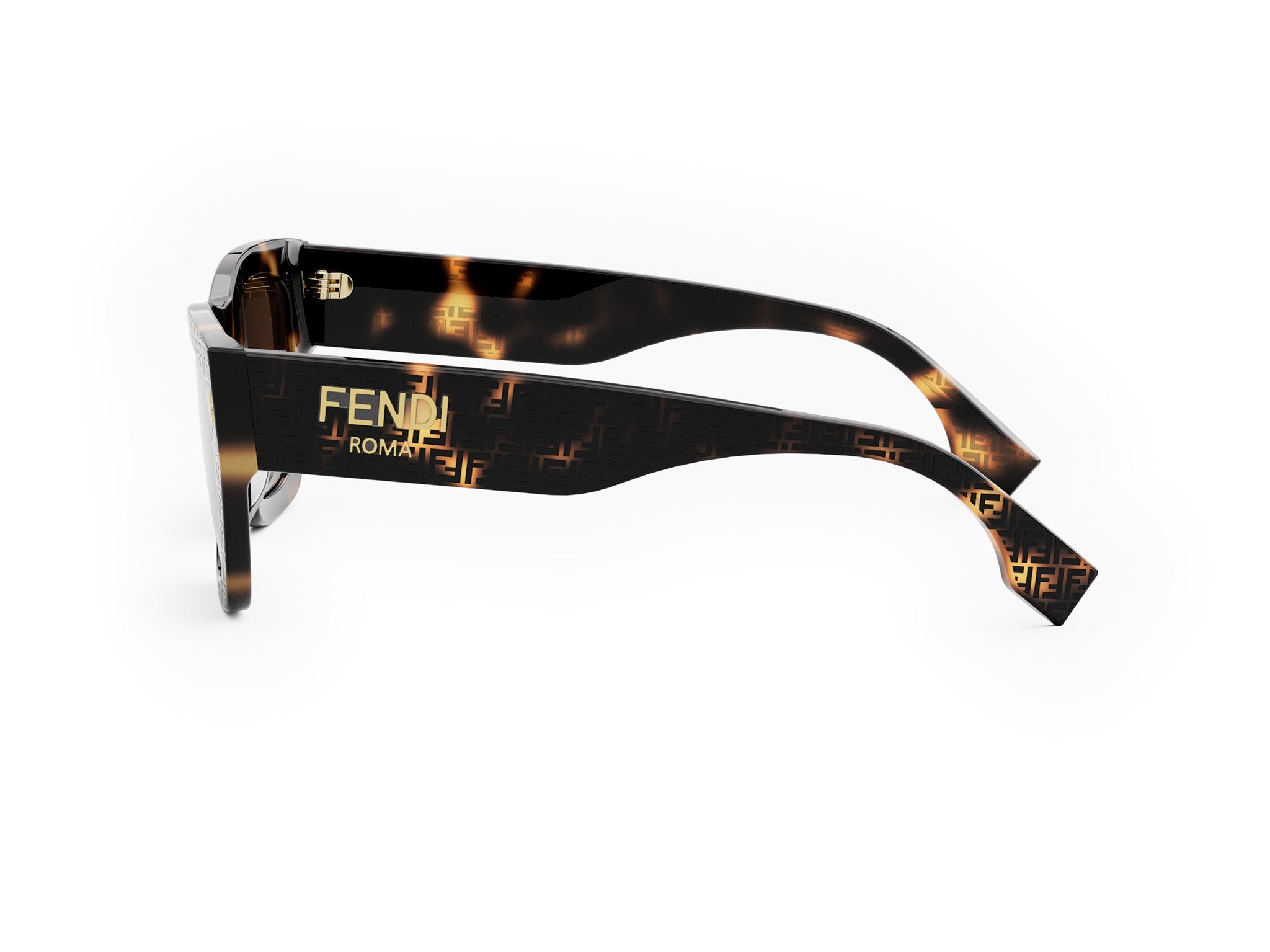 Fendi Roma Havana Rectangular Sunglasses