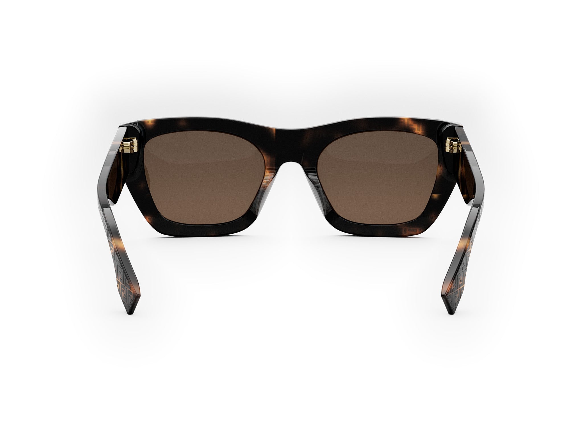 Fendi Roma Havana Rectangular Sunglasses