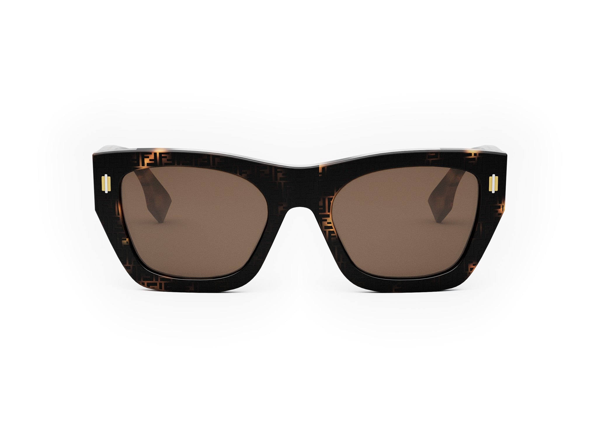 Fendi Roma Havana Rectangular Sunglasses