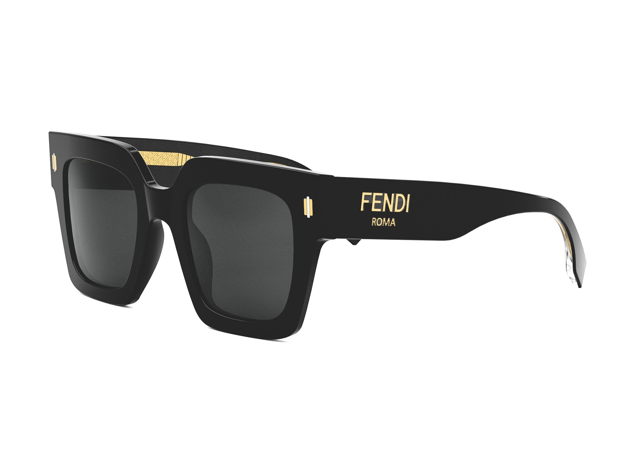 Fendi Roma Black Square Sunglasses