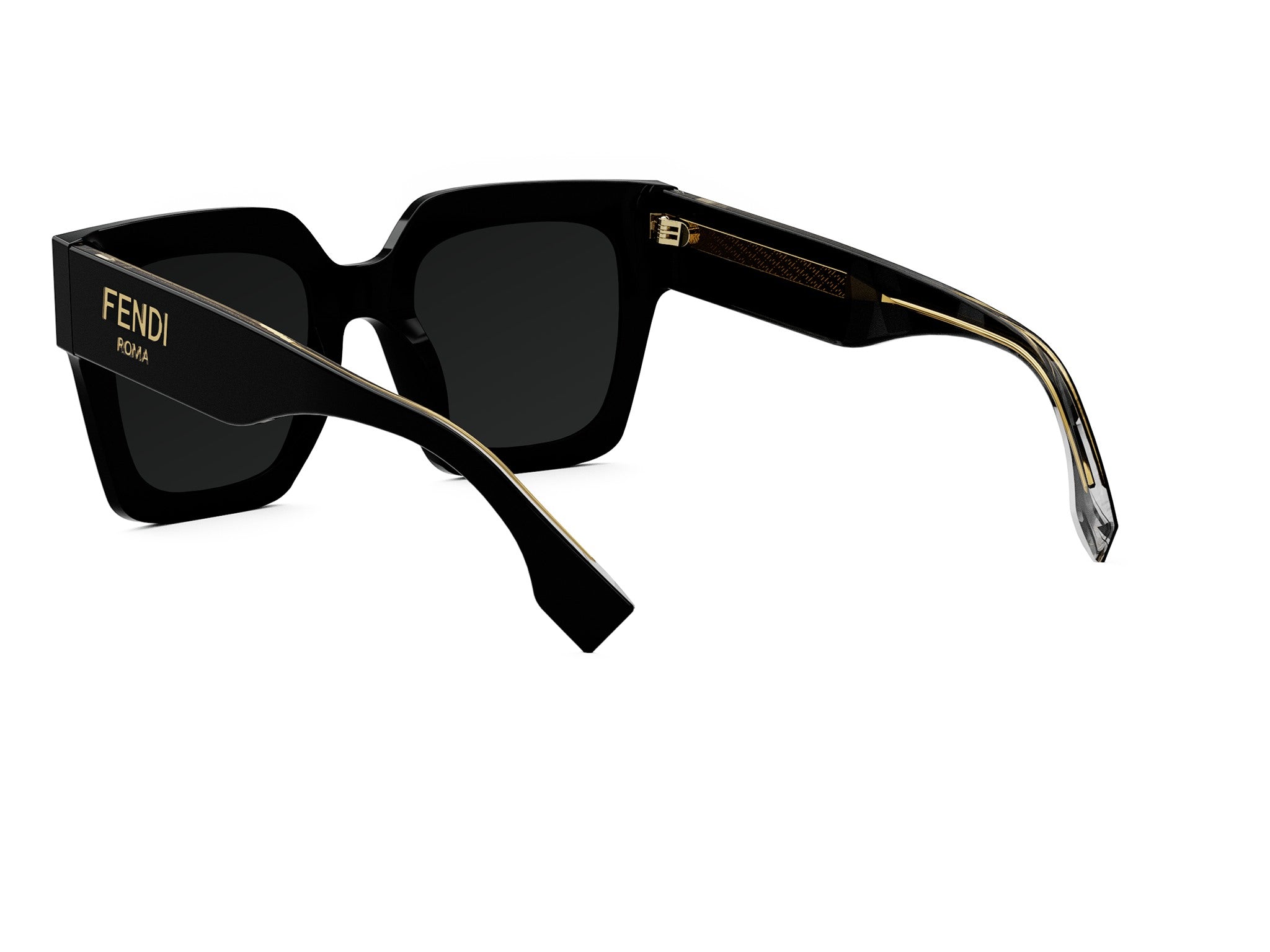 Fendi Roma Black Square Sunglasses