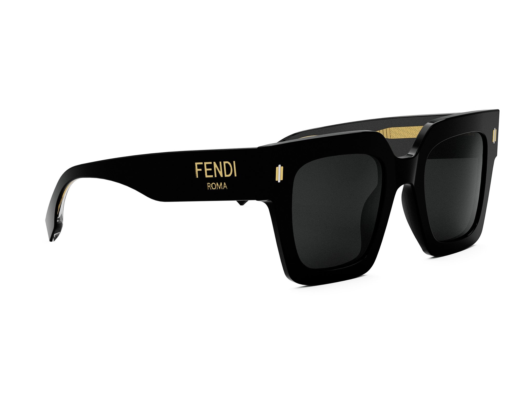 Fendi Roma Black Square Sunglasses