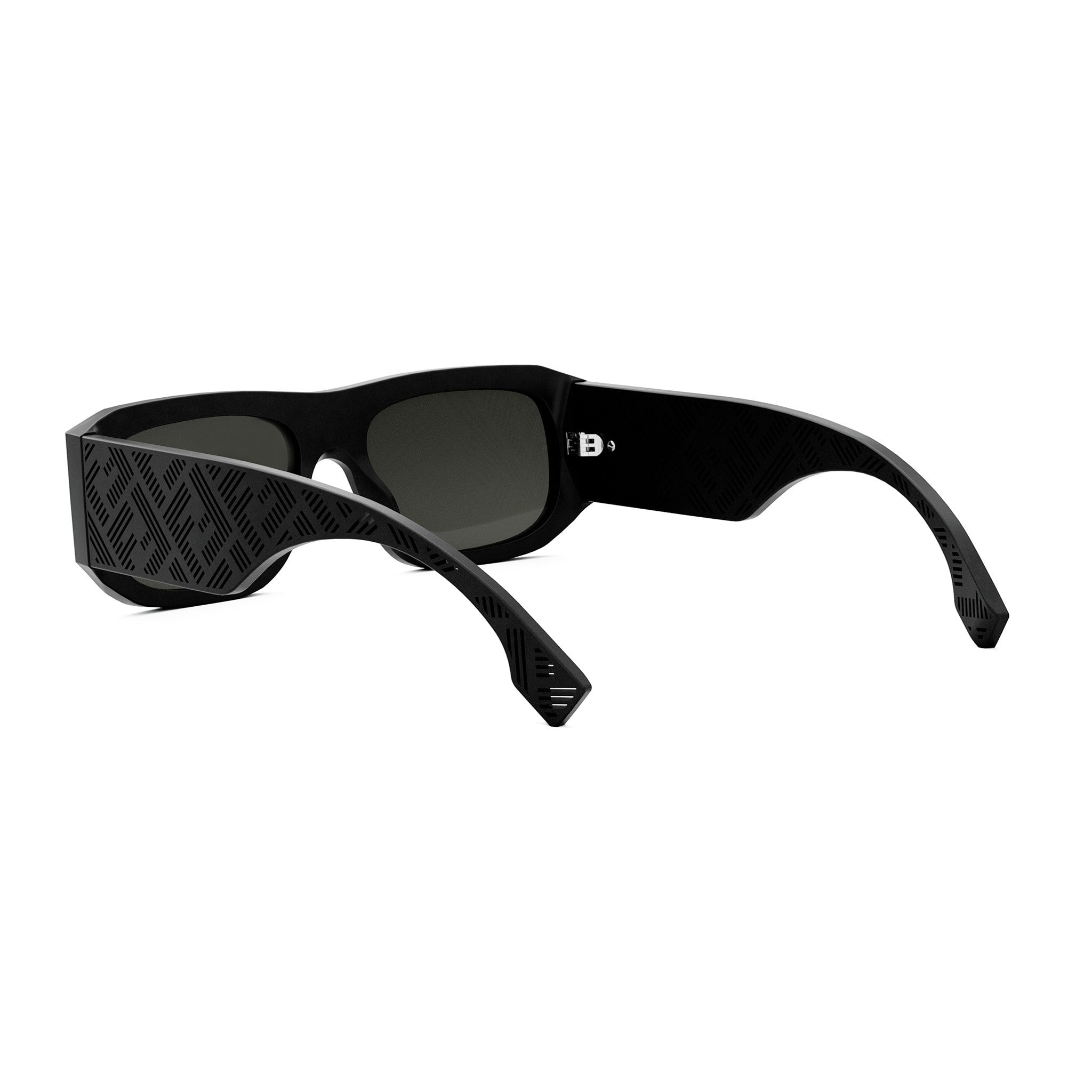 Fendi Shadow Black Rectangular Sunglasses