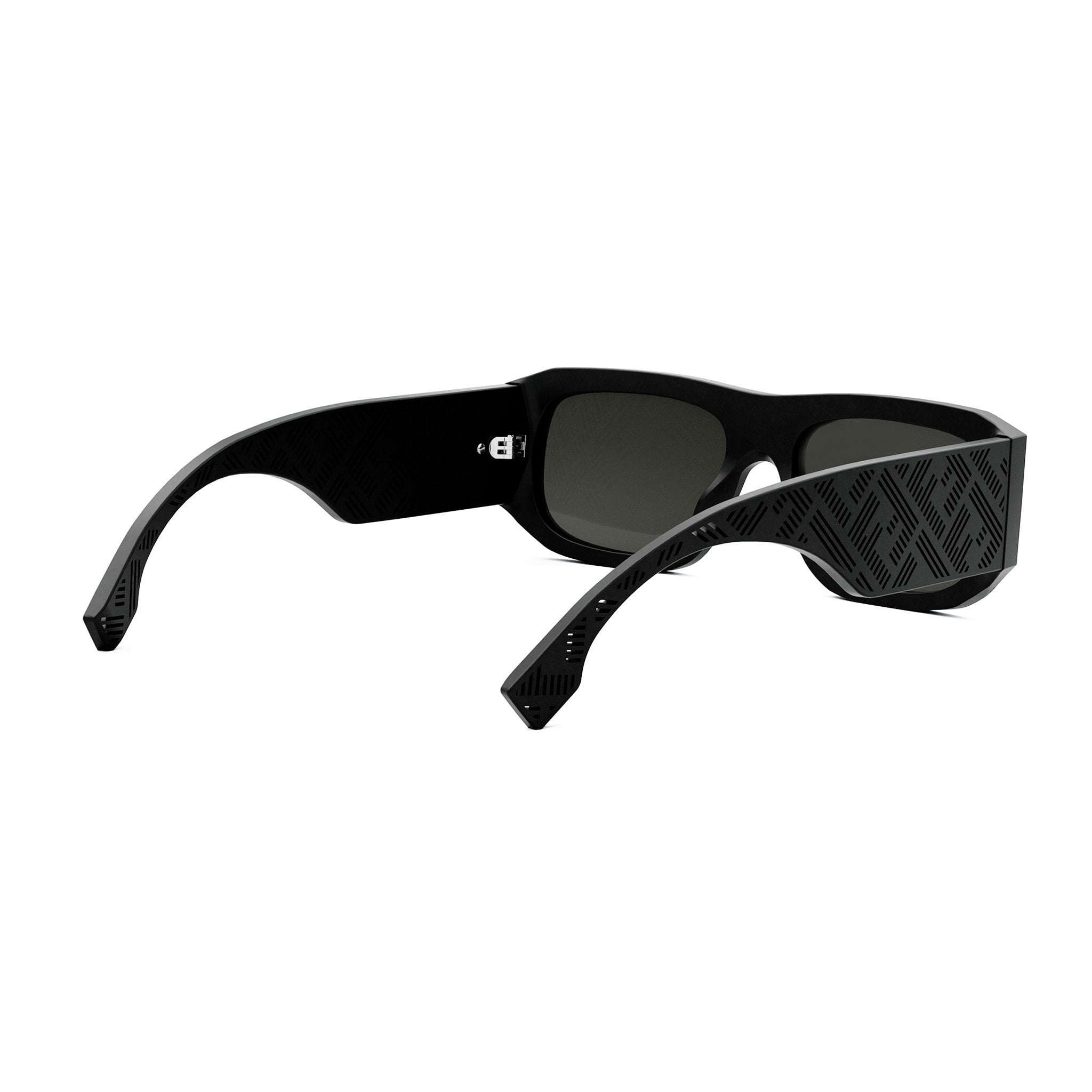 Fendi Shadow Black Rectangular Sunglasses