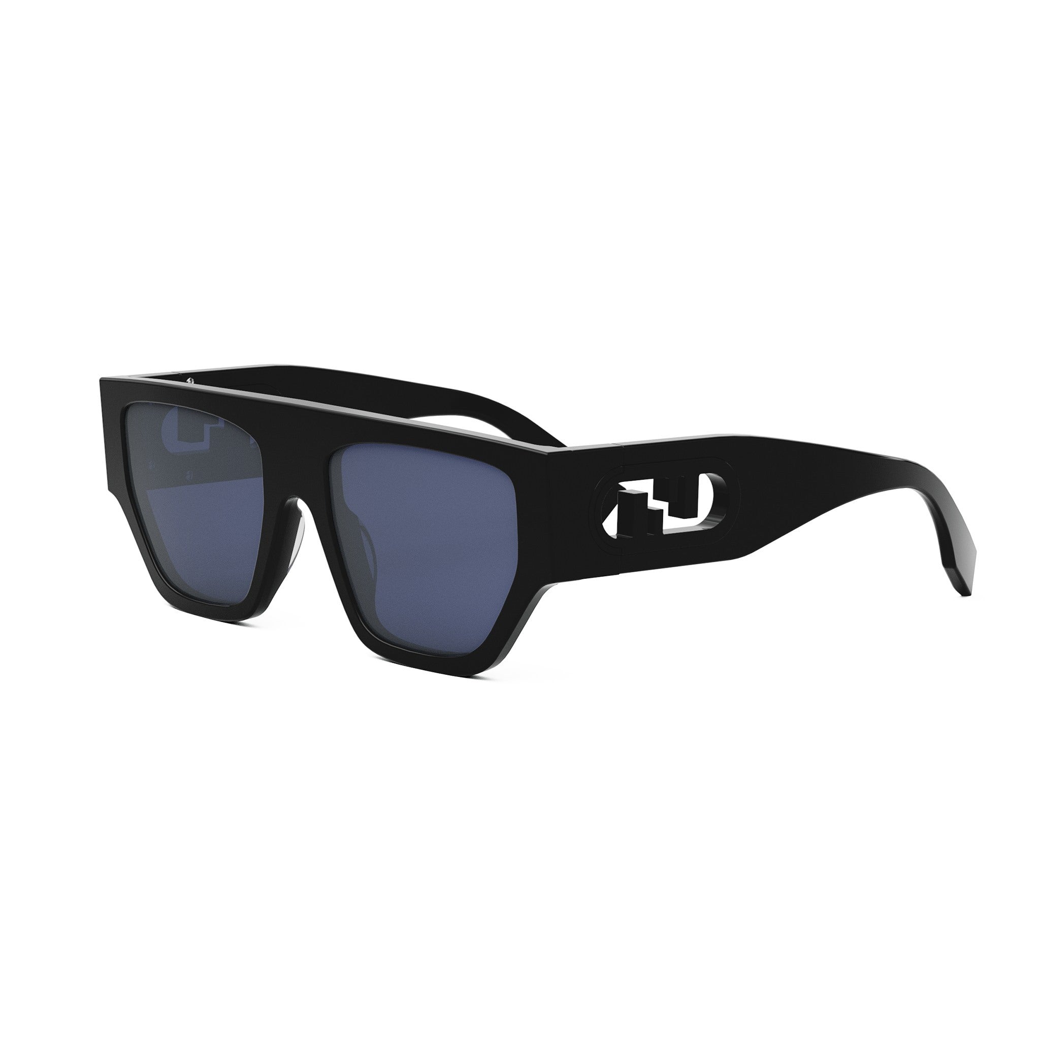 O'Lock Black Geometric Sunglasses