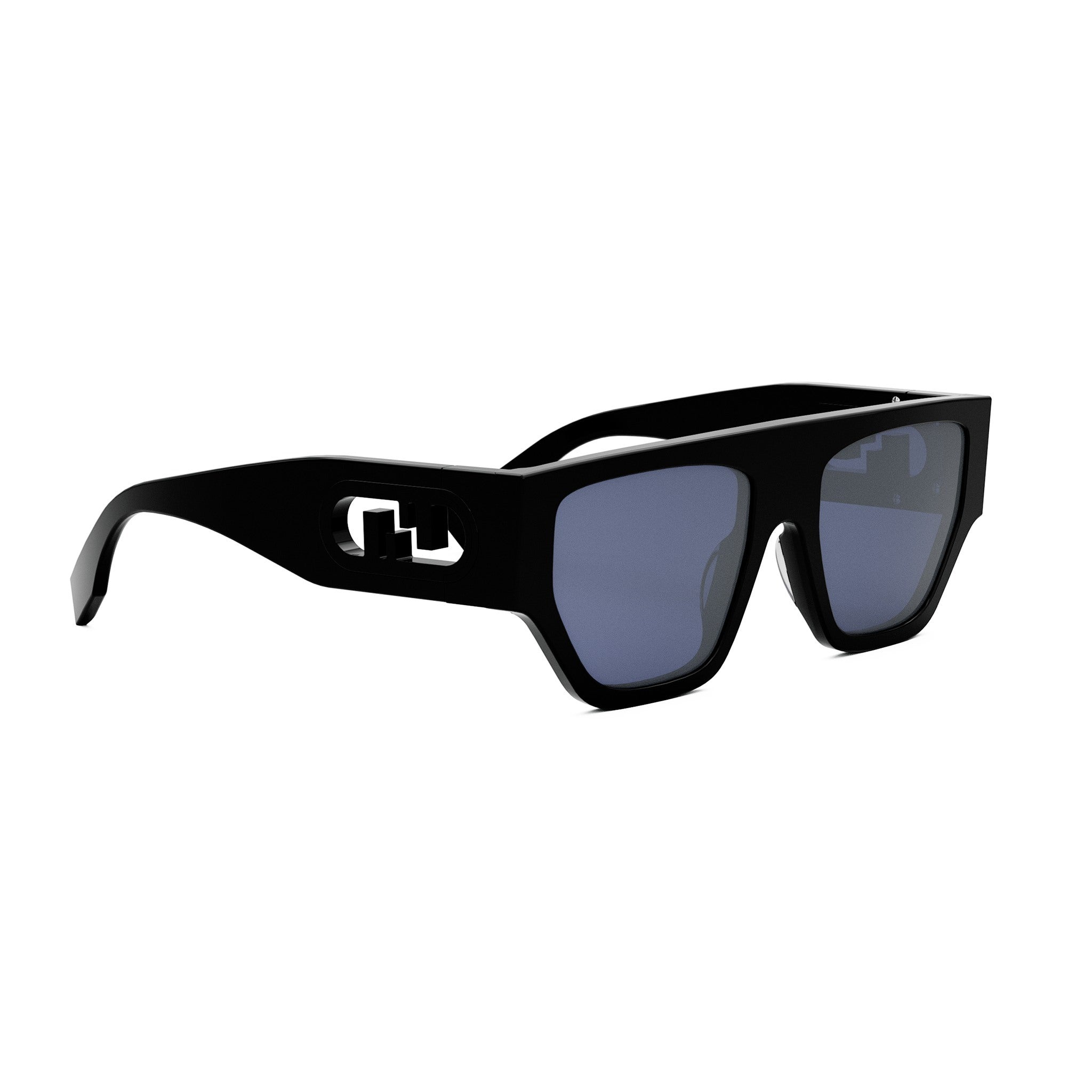 O'Lock Black Geometric Sunglasses