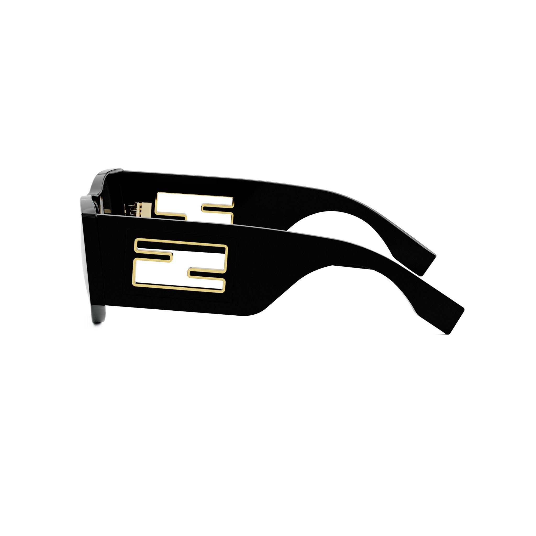 Baguette Black Oval Sunglasses