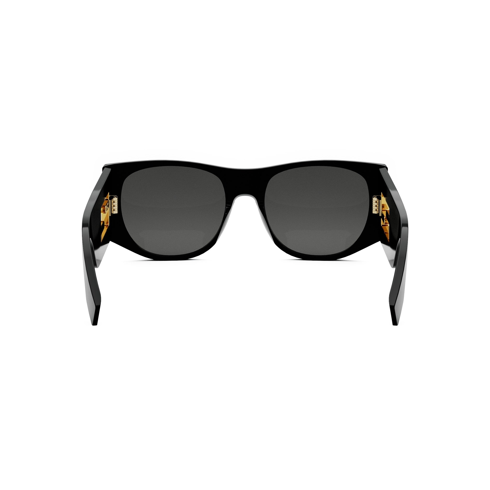Baguette Black Oval Sunglasses