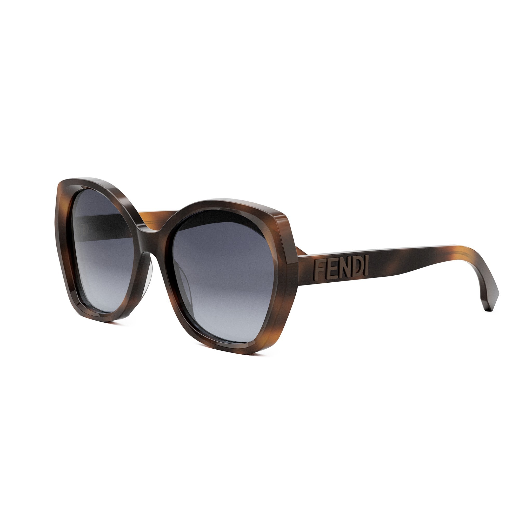 Lettering Havana Butterfly Sunglasses