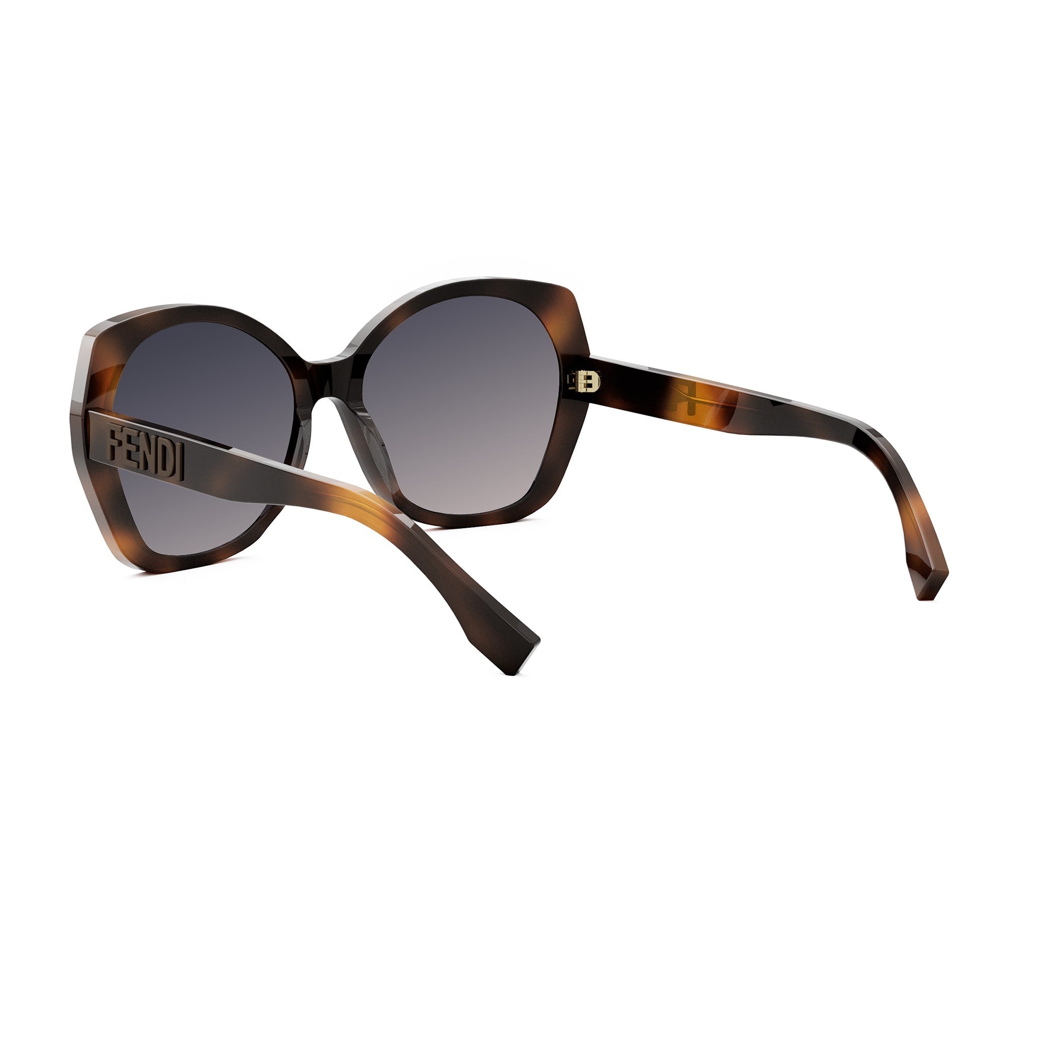 Lettering Havana Butterfly Sunglasses