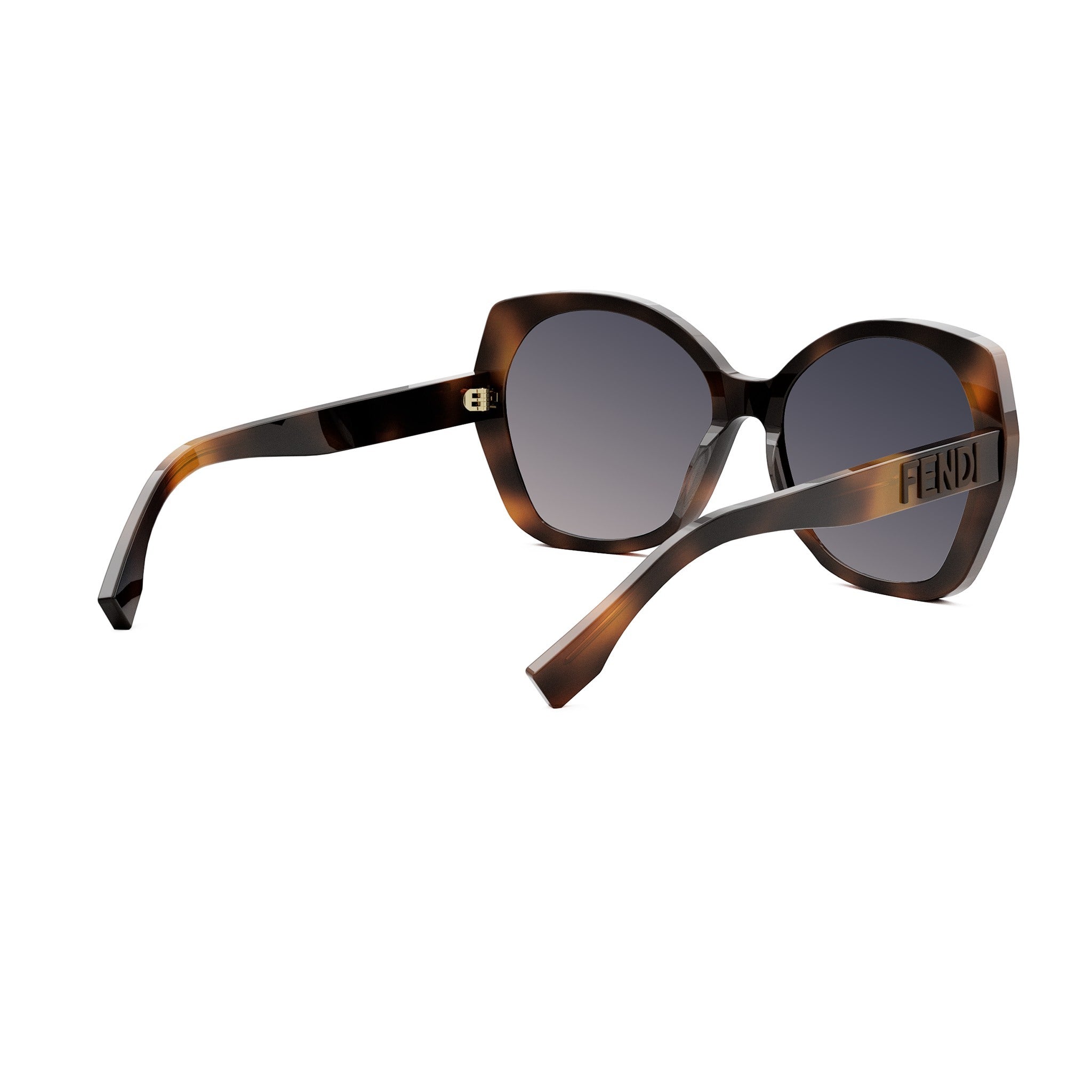 Lettering Havana Butterfly Sunglasses