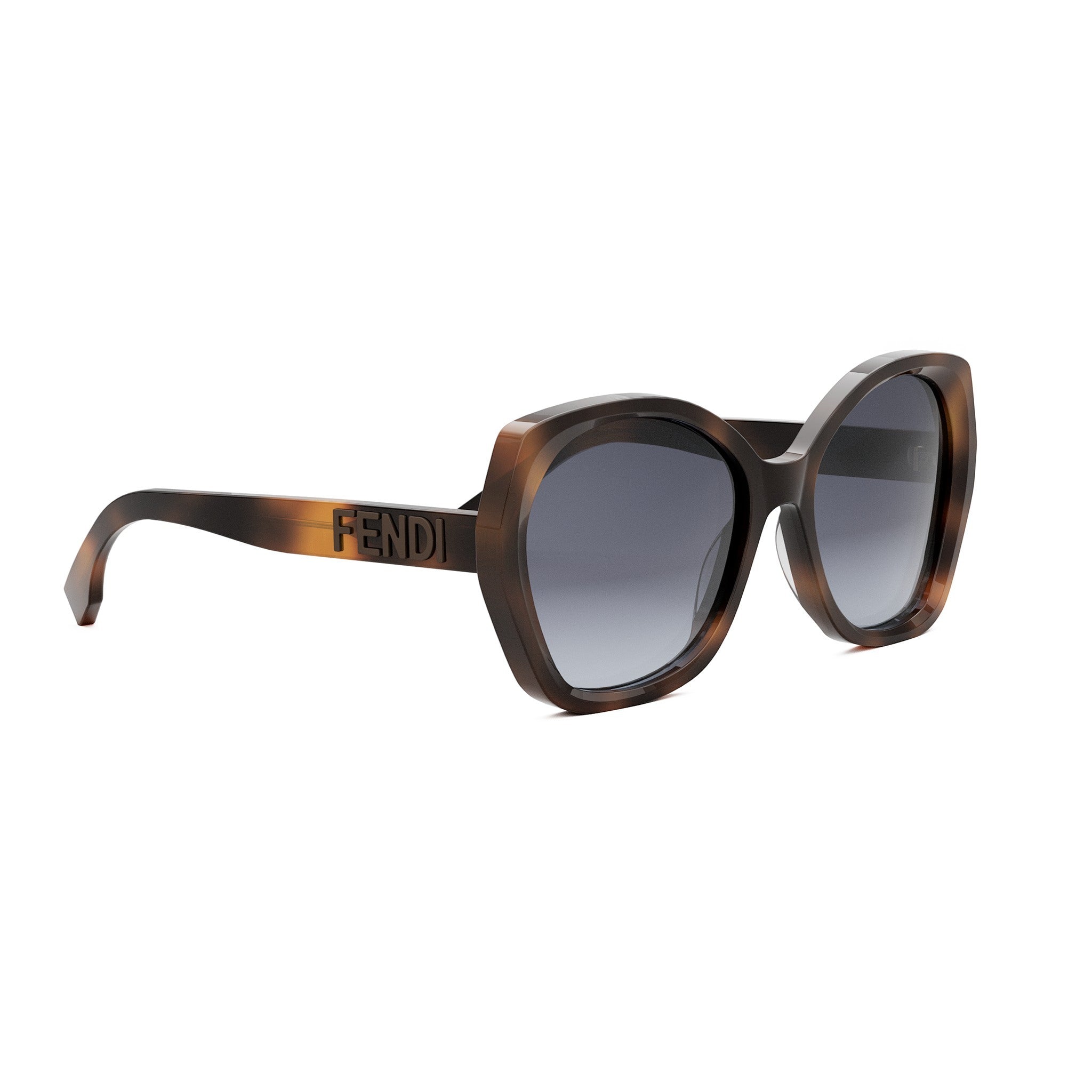 Lettering Havana Butterfly Sunglasses