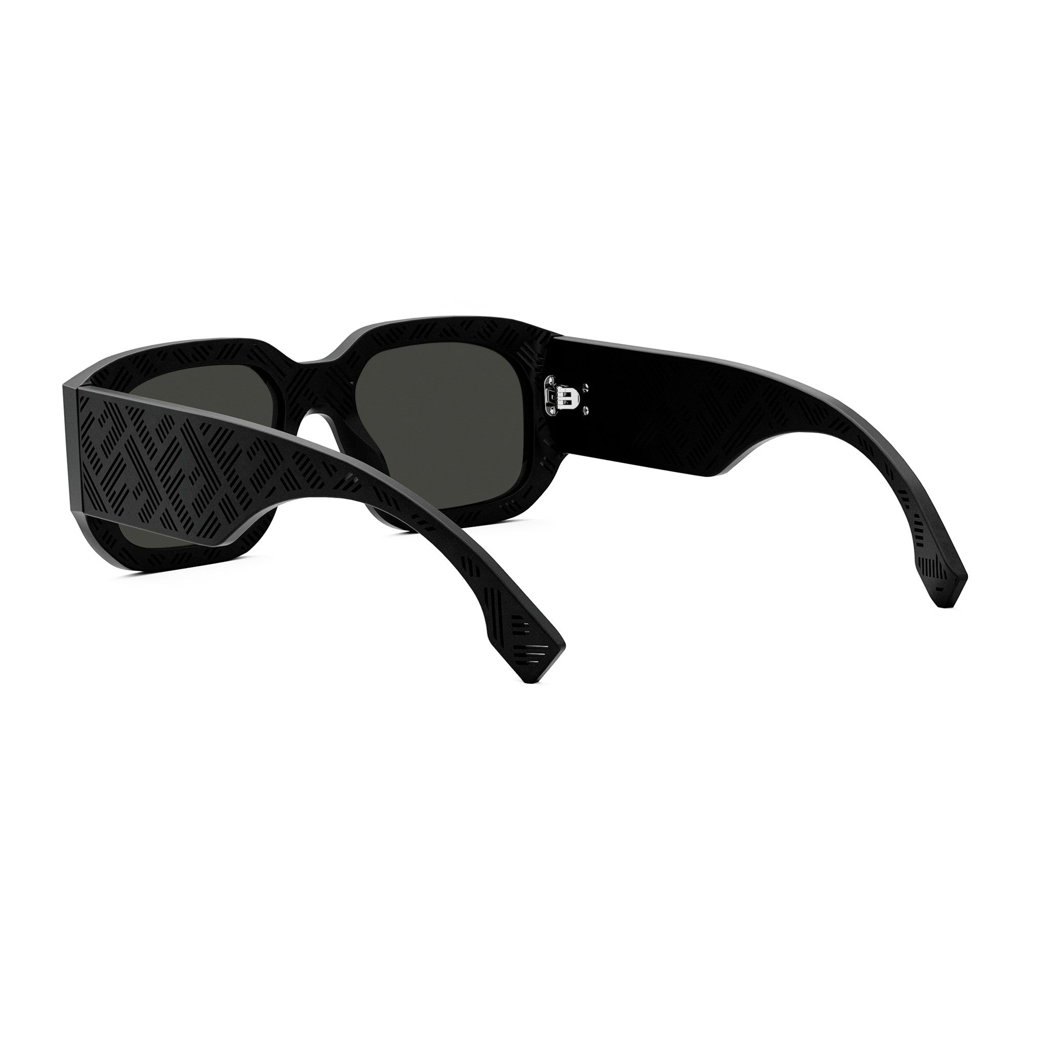 Fendi Shadow Black Rectangular Sunglasses