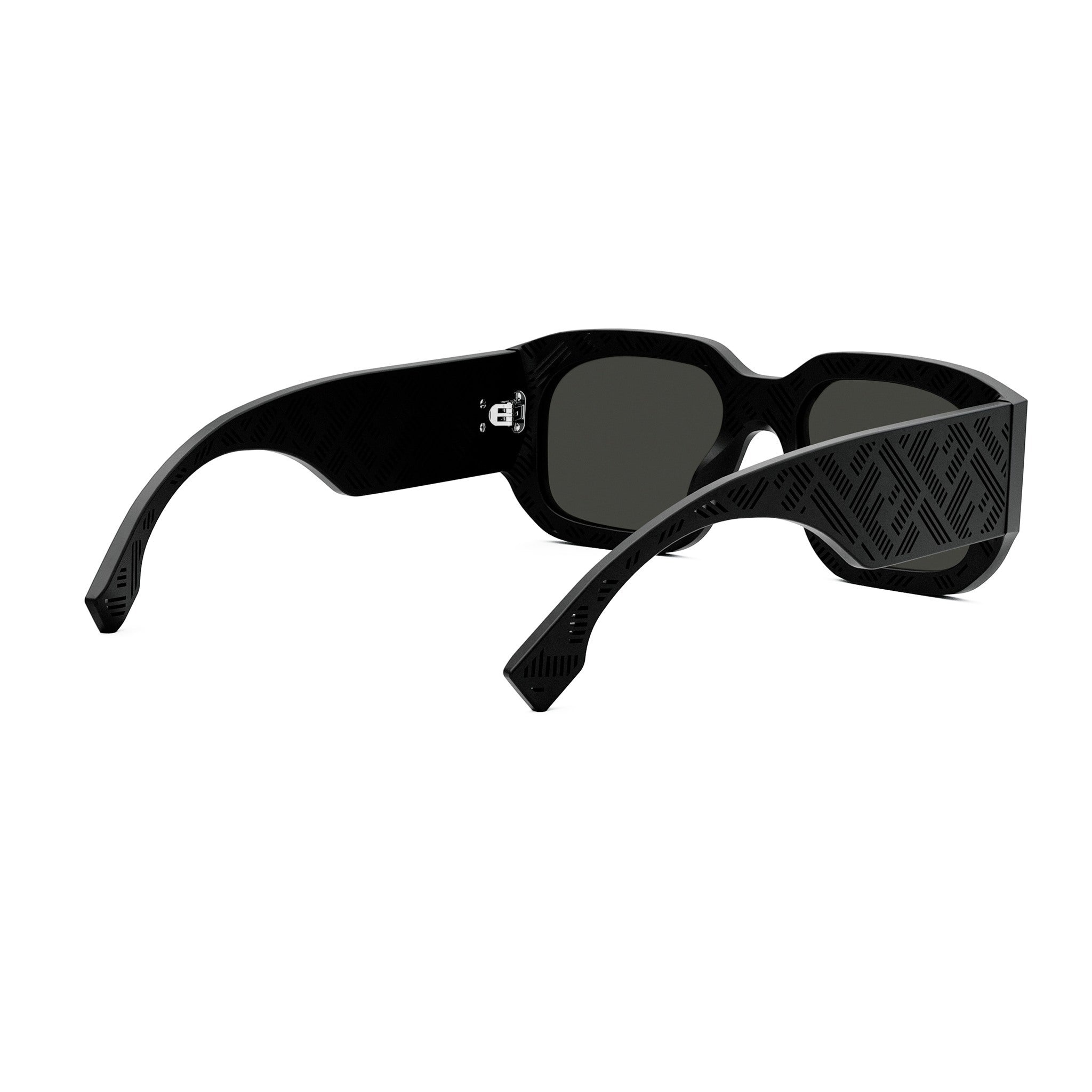 Fendi Shadow Black Rectangular Sunglasses