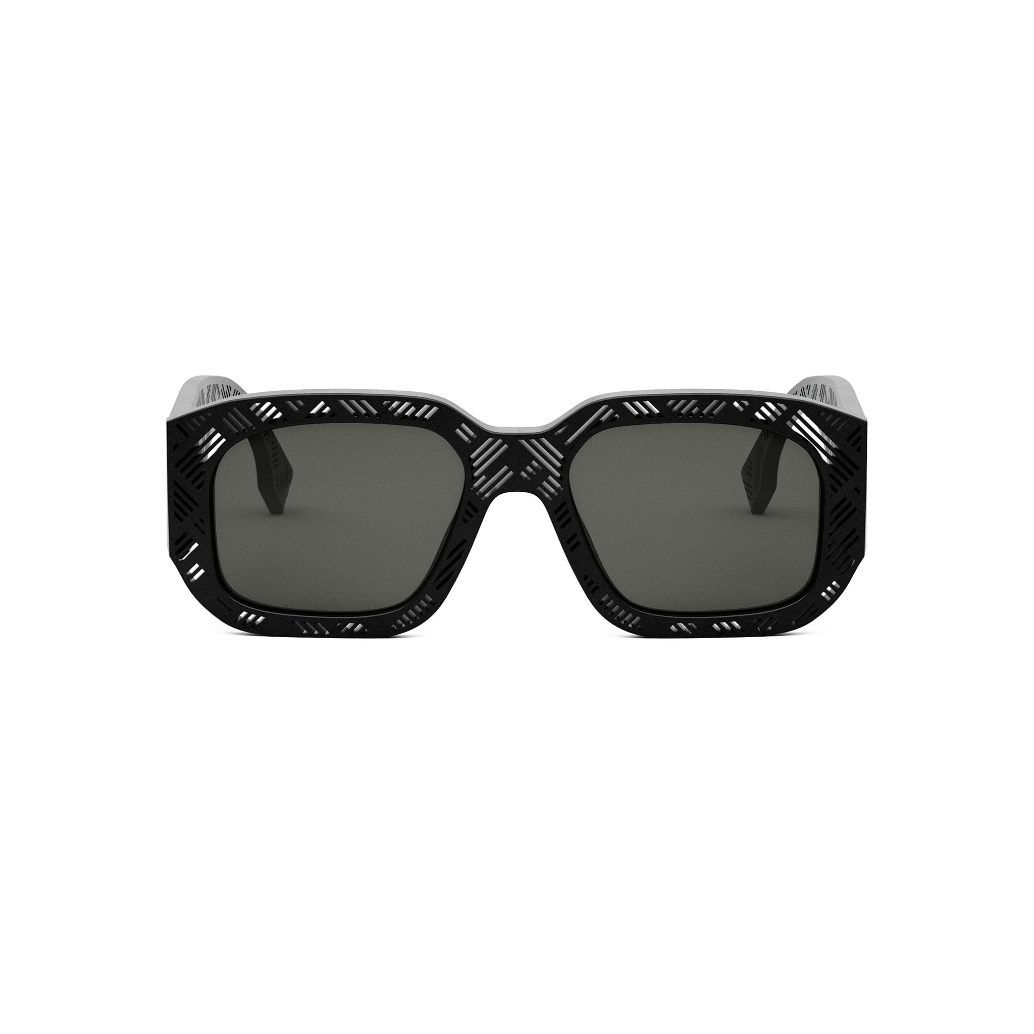 Fendi Shadow Black Rectangular Sunglasses