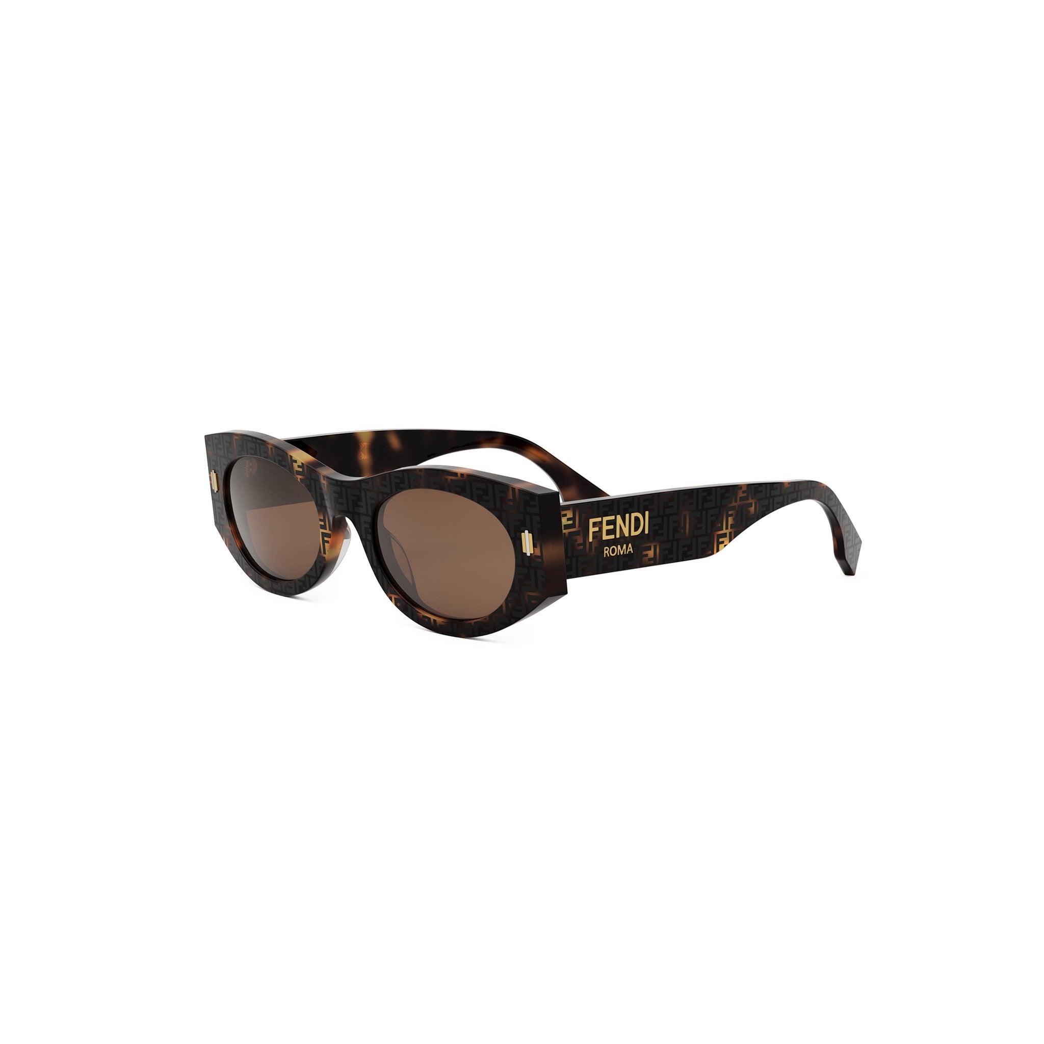 Fendi Roma Havana Oval Sunglasses
