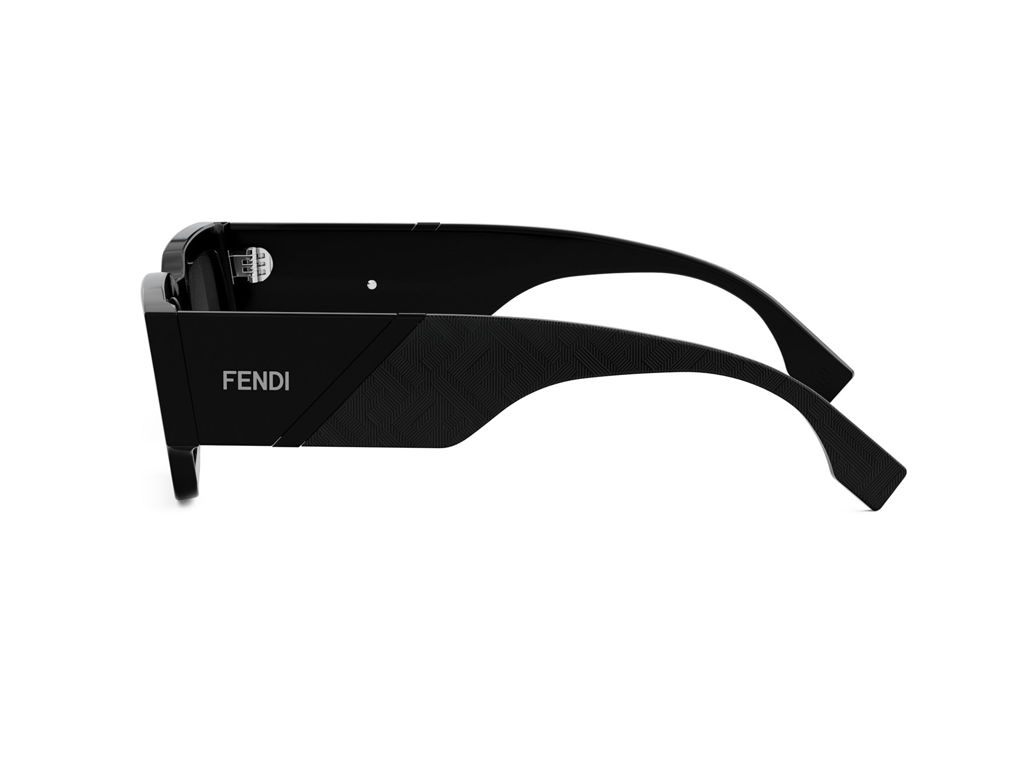 Fendi Diagonal Black Rectangular Sunglasses