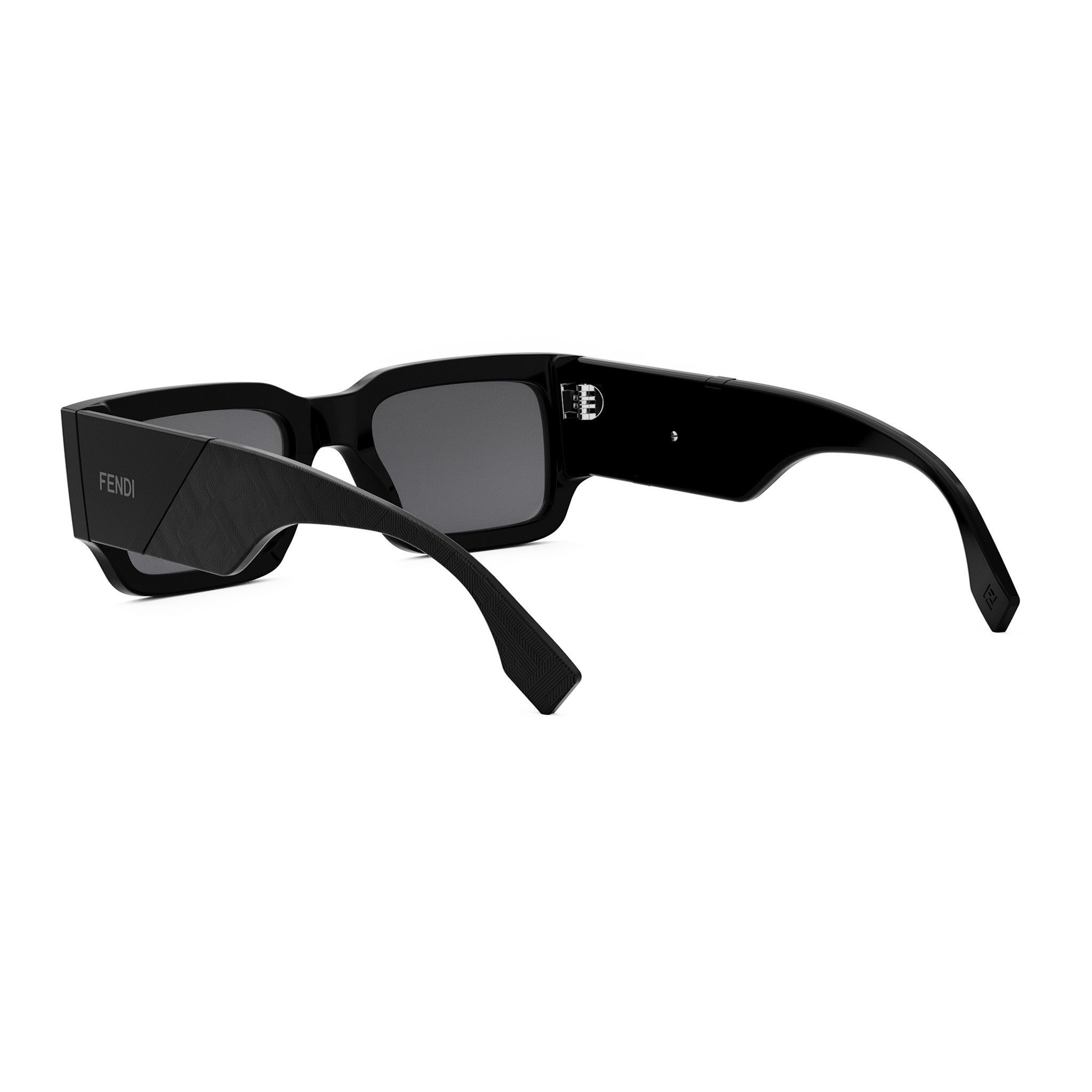 Fendi Diagonal Black Rectangular Sunglasses