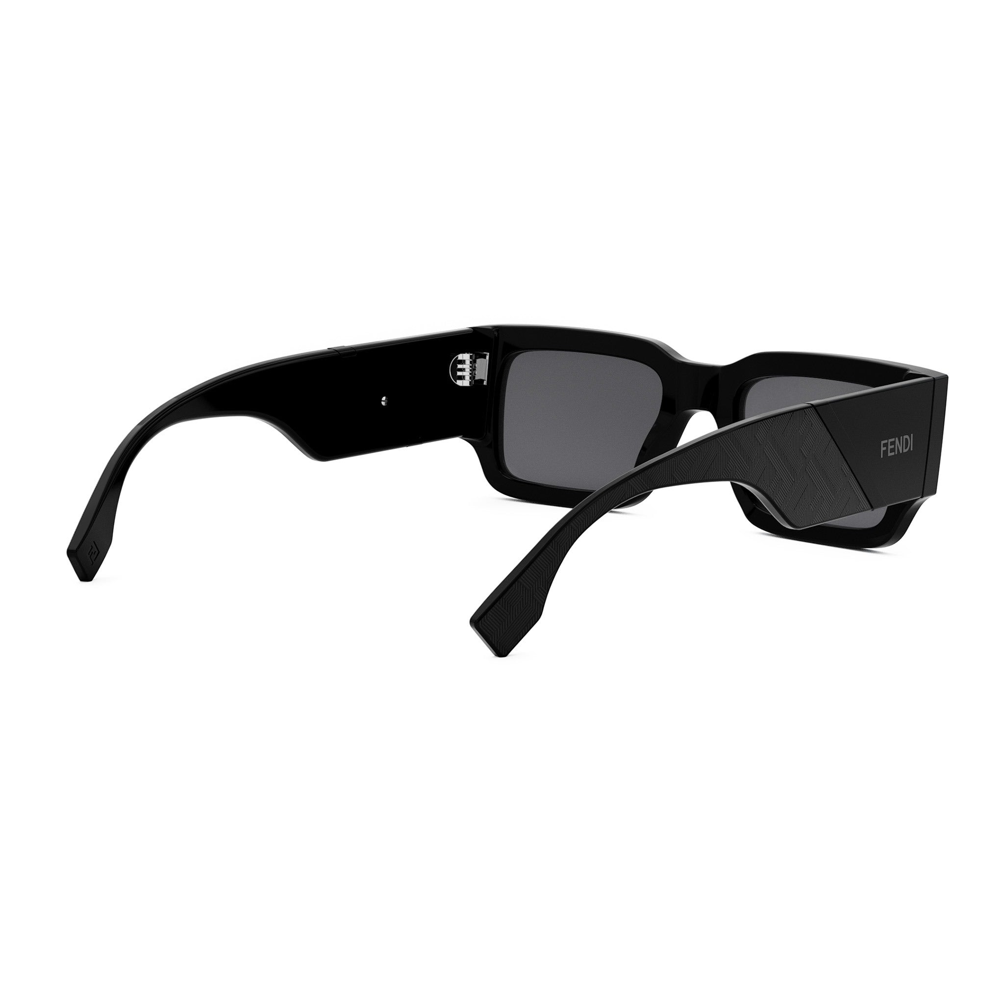 Fendi Diagonal Black Rectangular Sunglasses