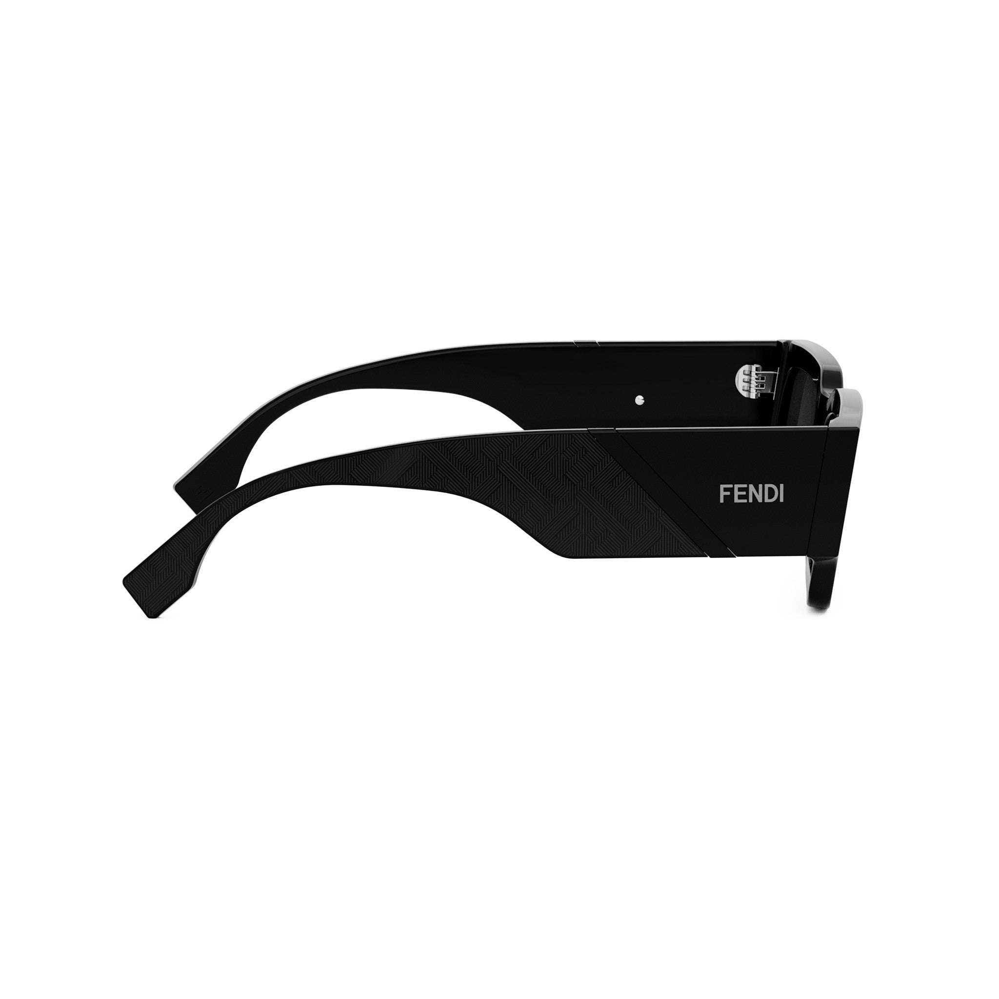 Fendi Diagonal Black Rectangular Sunglasses
