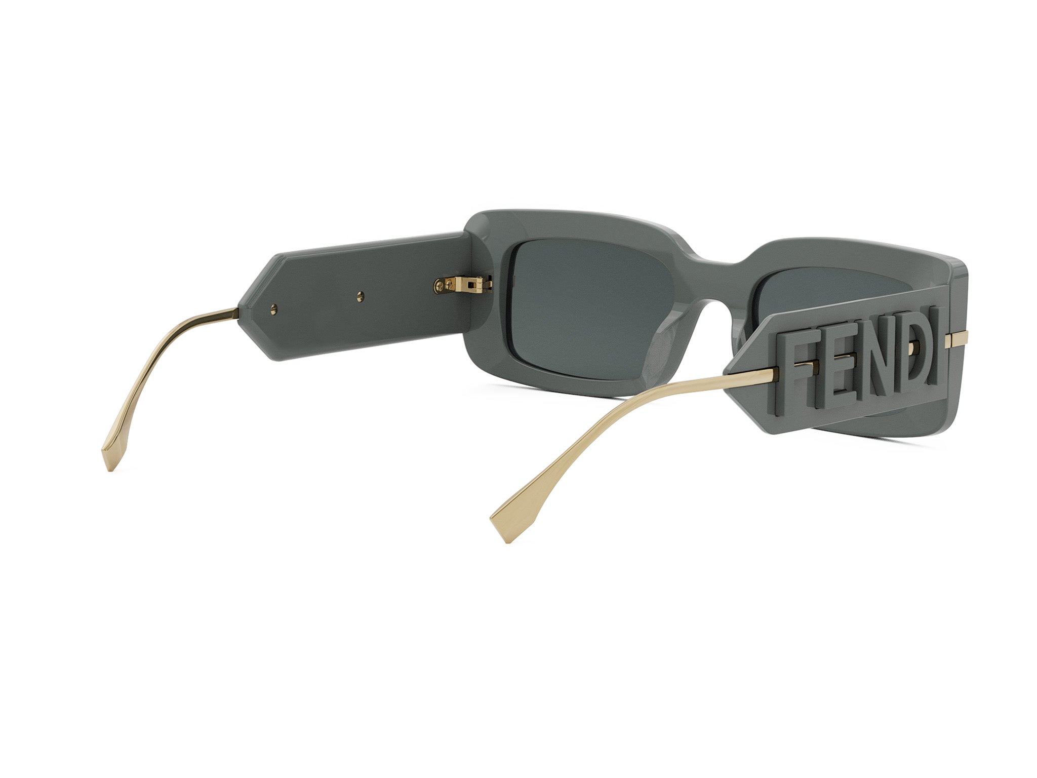 Fendigraphy Grey Rectangular Sunglasses
