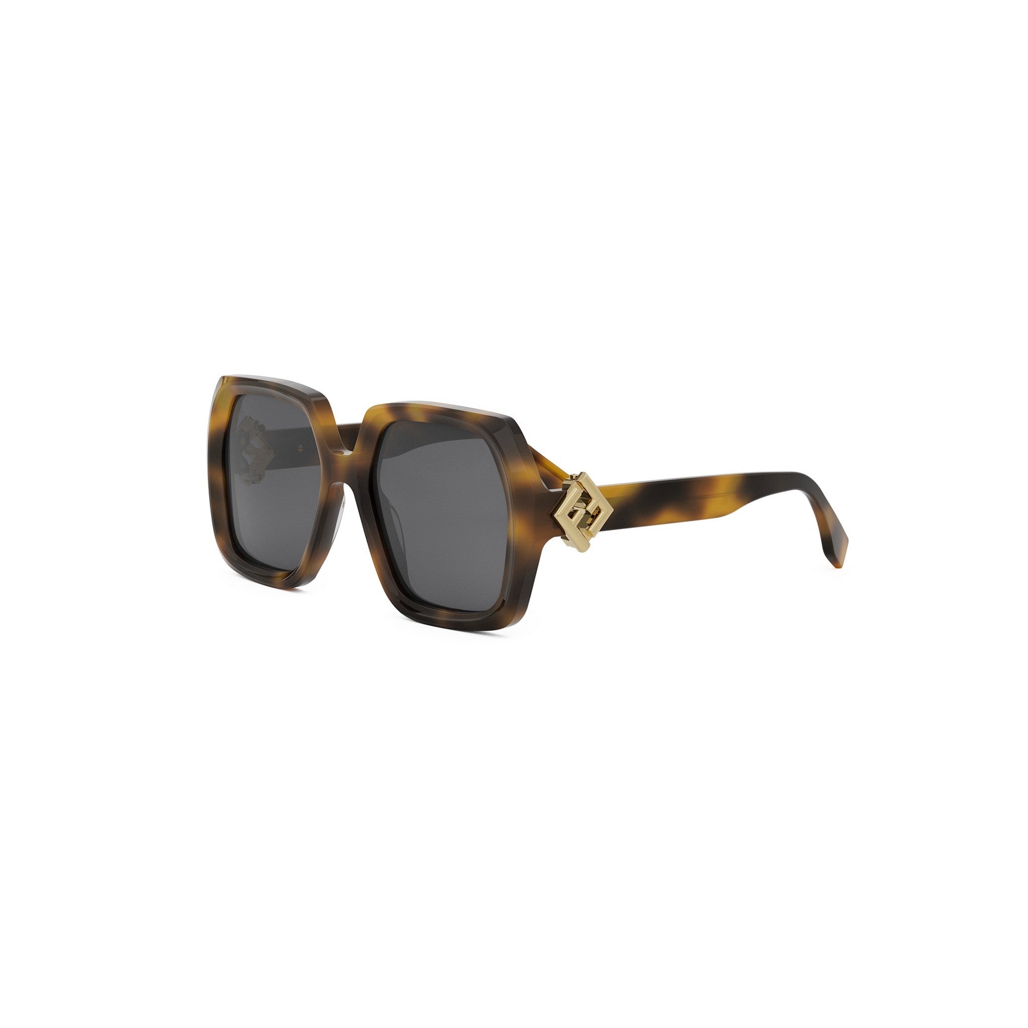 FF Diamonds Havana Square Sunglasses