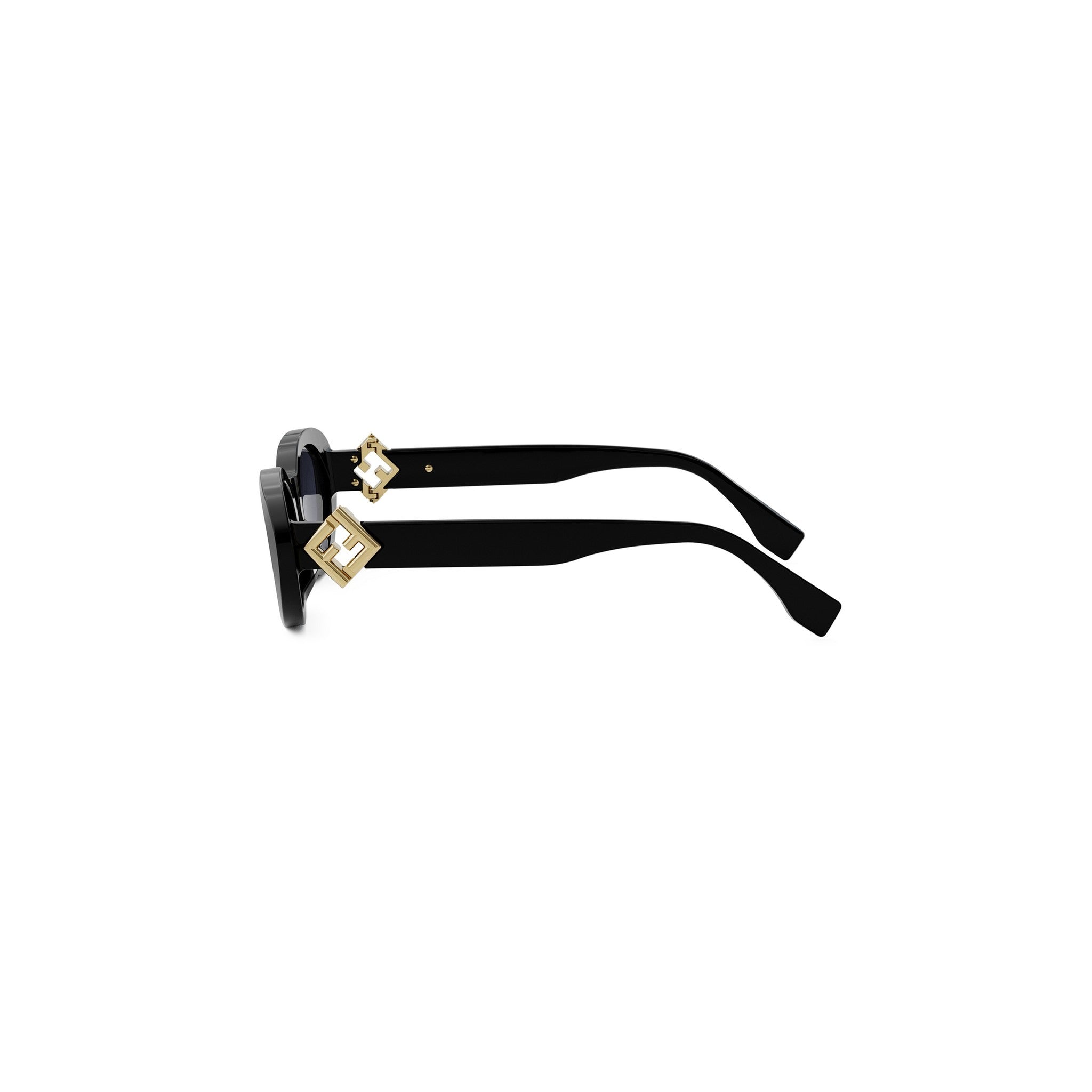FF Diamonds Black Oval Sunglasses