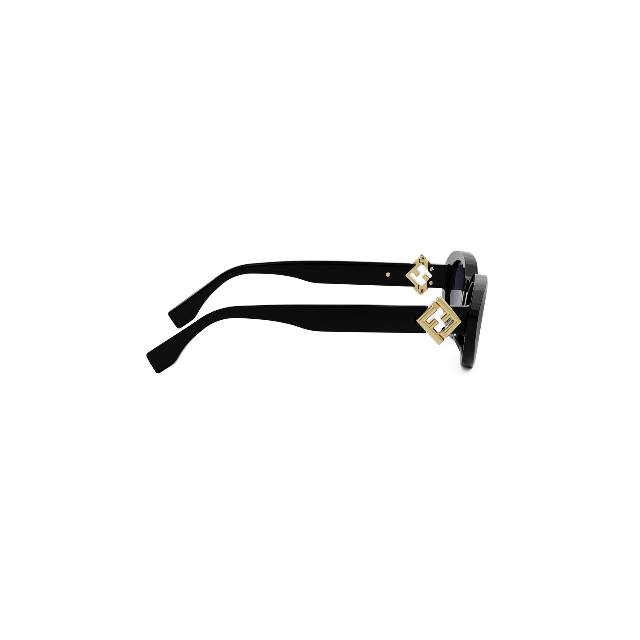 FF Diamonds Black Oval Sunglasses