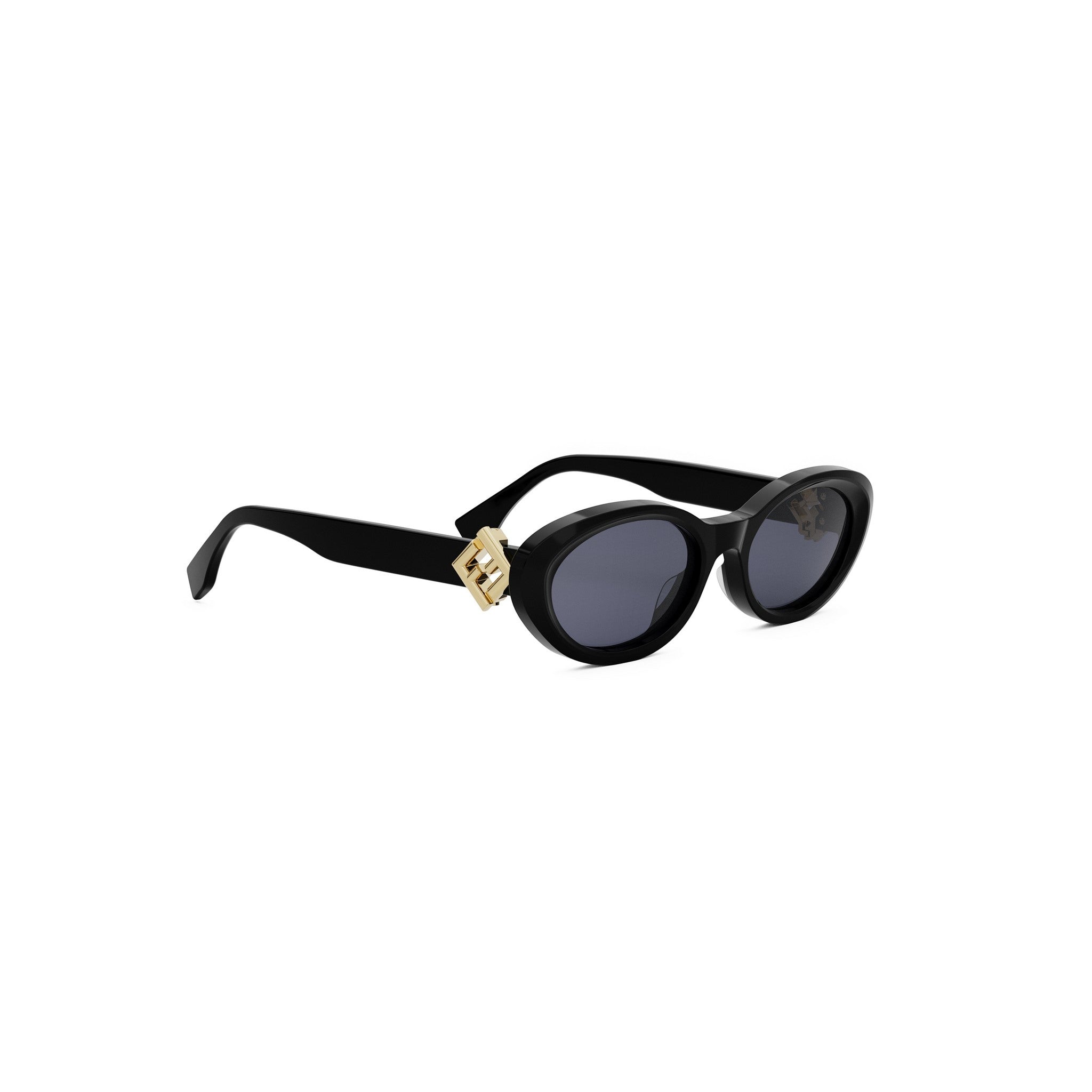 FF Diamonds Black Oval Sunglasses