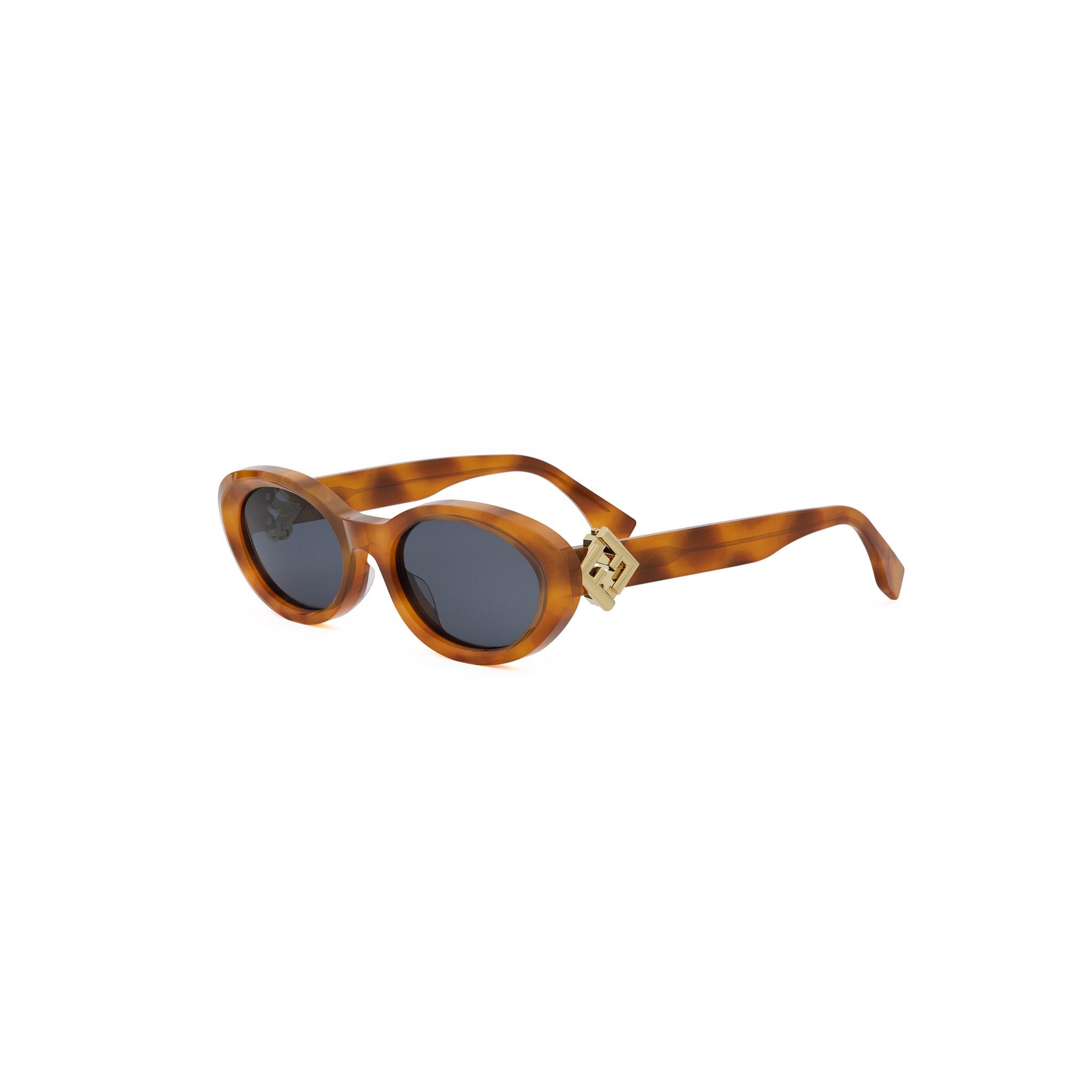 FF Diamonds Havana Oval Sunglasses